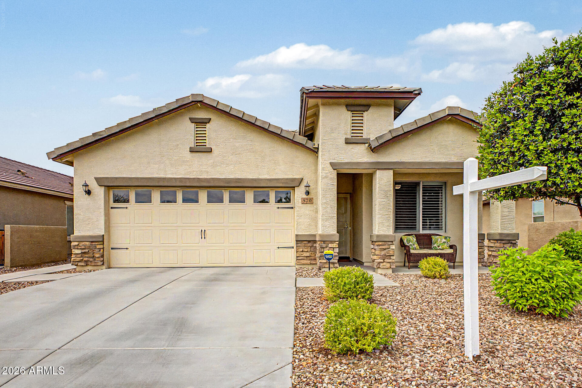 Welcome to your beautiful, FURNISHED 3BD/2BA home nestled in greatly loved Sundance Adult community. You are sure to appreciate right from the start not only the layout but also the upgrades such as the oversized tile; custom paint; SS appliances and granite countertops; plantation shutters; ceiling fans; ample storage. Step onto your covered patio to enjoy golf course views and Arizona's beautiful sunsets. Proximity to shopping, dining, medical, freeway access.