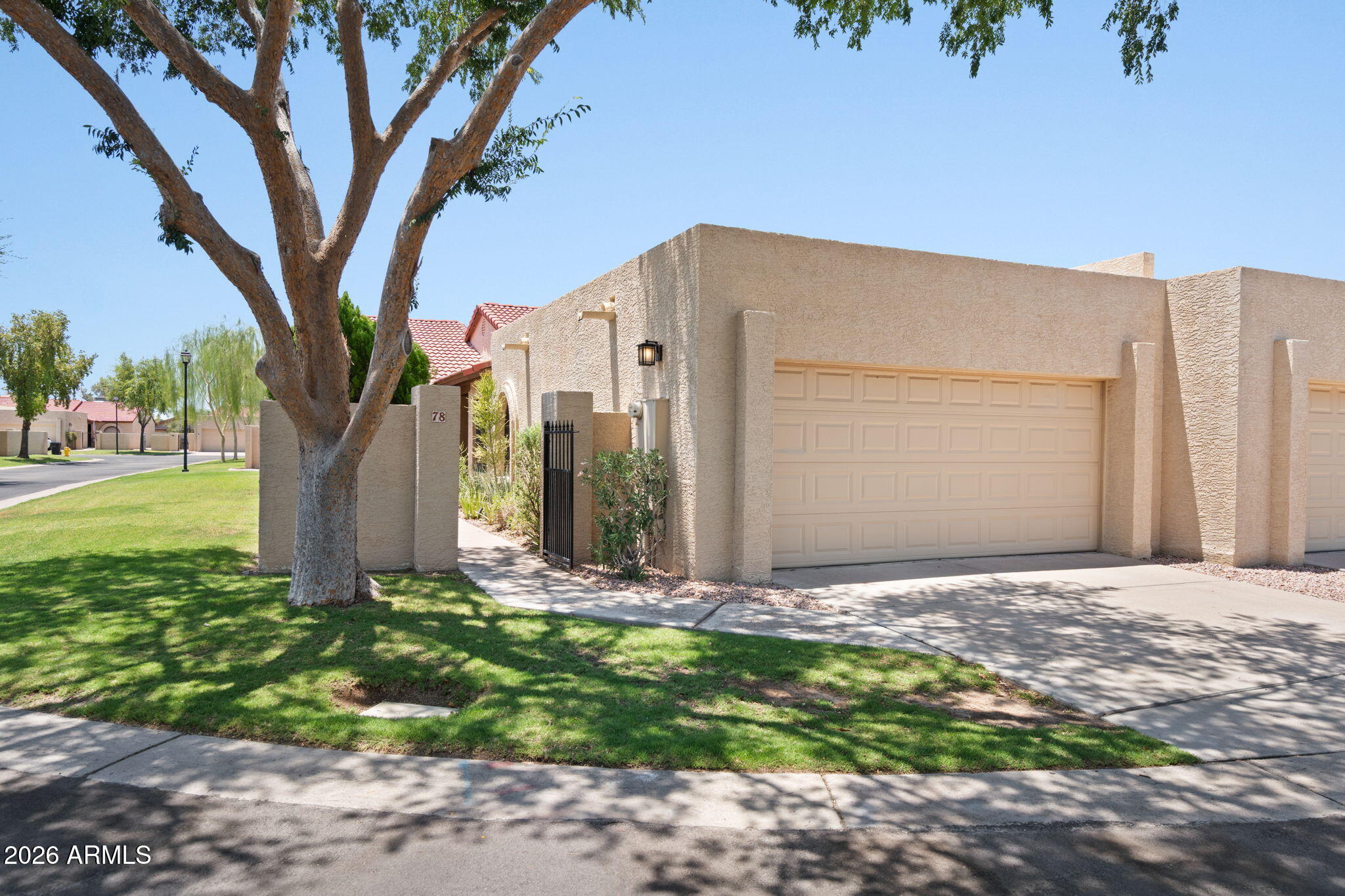 Welcome home to this move-in-ready corner-unit townhome, perfectly situated in the heart of Mesa. From the moment you arrive, you'll appreciate the privacy of a desirable corner location, complete with a private backyard and a spacious two-car garage.

Step inside to discover a bright and inviting living space highlighted by soaring vaulted ceilings. The expansive living room flows seamlessly into an updated open-concept kitchen, with updated stone countertops and subway tile backsplash.

Additionally, you'll find three spacious bedrooms and two beautifully updated bathrooms.

Combining style, functionality, and an unbeatable location, this townhome offers the perfect blend of comfort and convenience.