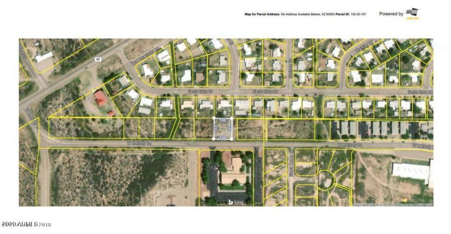 One of six multifamily lots near the Cochise County Complex. Build a house or a duplex or more-plex or a bunch of tiny houses. With Bisbee's scarcity of mid-range rentals, this is a little gold mine! 
Check with the City for Sewer, APS for Power and AZ Water for H2O. Maybe SW gas also.
One owner is a licensed real estate broker in AZ.