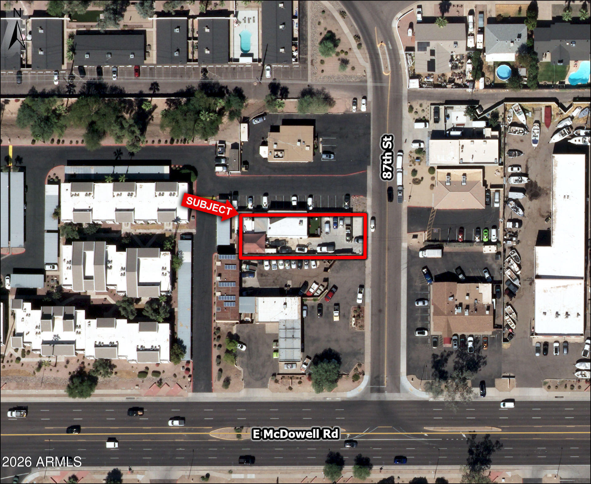 Former car sales location with office and covered shop area. Highly coveted C-3 zoning that may be suitable for select light industrial uses. Well located off East McDowell Road just west of the Loop 101 in Scottsdale.