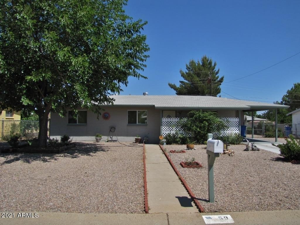 This nicely updated 3BR/2BA/1CP, 1244 sq.st. home is centrally located in Sierra Vista, AZ minutes from Ft. Huachuca, shopping, schools & Canyon Vista Medical Center. This home includes central A/C, a large laundry room, 2 large storage sheds and modern appliances. Call today.