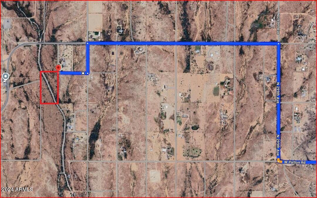 Come see this unique 4+ acre parcel in Whispering Ranch. Located just off the paved road near the entrance to the subdivision. Power lines are located just 600 ft to the north on Peak View Road. Check out the aerial views and photos to see the gorgeous wash that runs through this property offering loads of character and creating multiple options of where to put your home. This property is 100% flood plain so please do your homework with Maricopa County flood to see that it is buildable and that this property works for you! This lot is very private because it's at the end of Dale Lane. Such a great location within the community- this property won't last long! Print your aerial views to bring along as you explore your dream custom home lot in Arizona's beautiful weather.