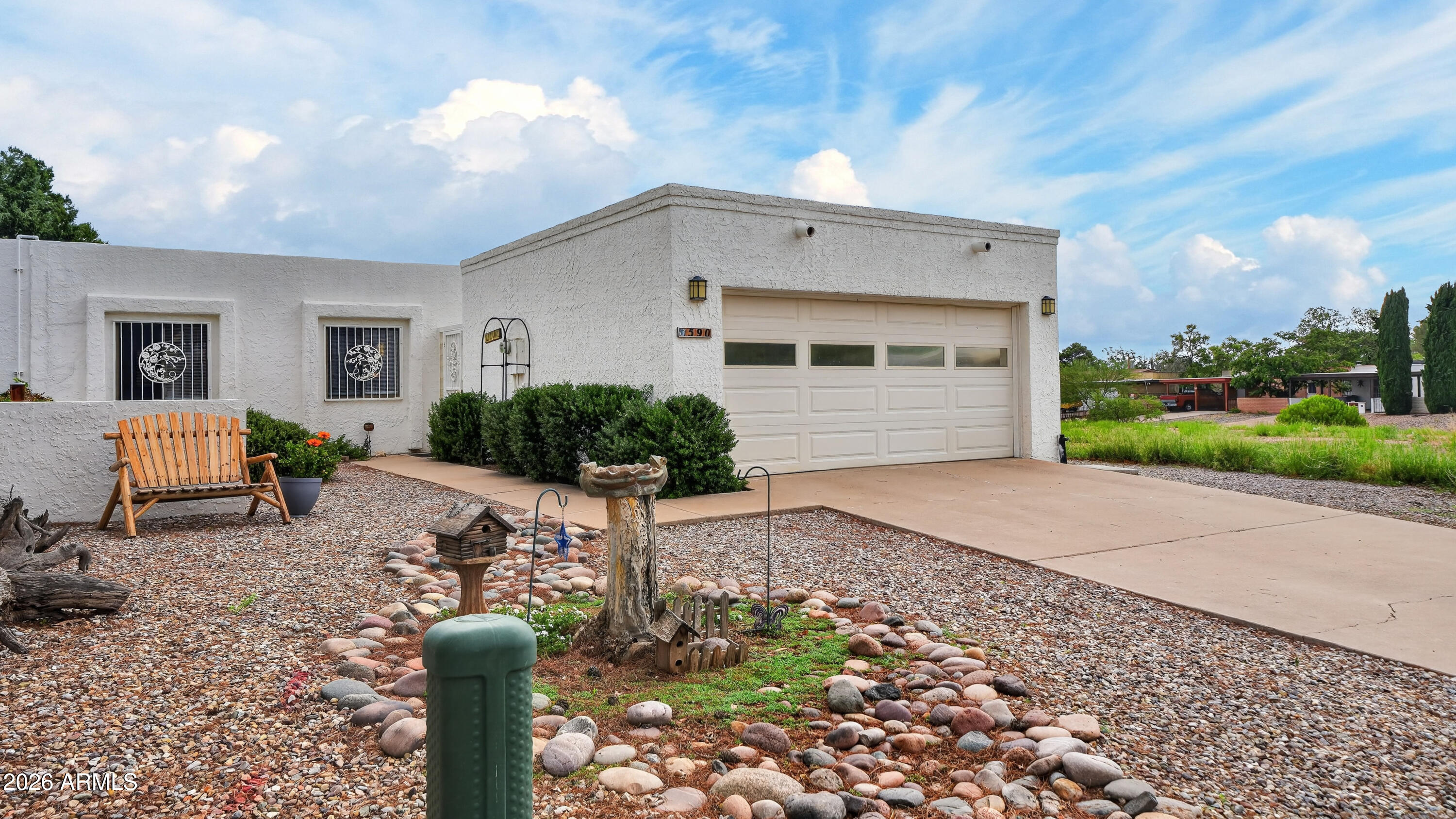 Welcome to 590 Camino Mojado in Sierra Vista, a well-maintained home offering comfort, convenience, and beautiful desert surroundings. This inviting property features a bright and functional layout with a spacious living area that flows seamlessly into the dining space and kitchen, creating an ideal setup for everyday living and entertaining. The kitchen offers ample cabinet storage and workspace, while the bedrooms provide comfortable accommodations, including a private primary suite. Step outside to a generously sized yard with endless potential for outdoor enjoyment, gardening, or relaxing under Arizona sunsets. Conveniently located near shopping, dining, schools, and Fort Huachuca, this home is perfect for first-time buyers, seeking a great opportunity in a good location.