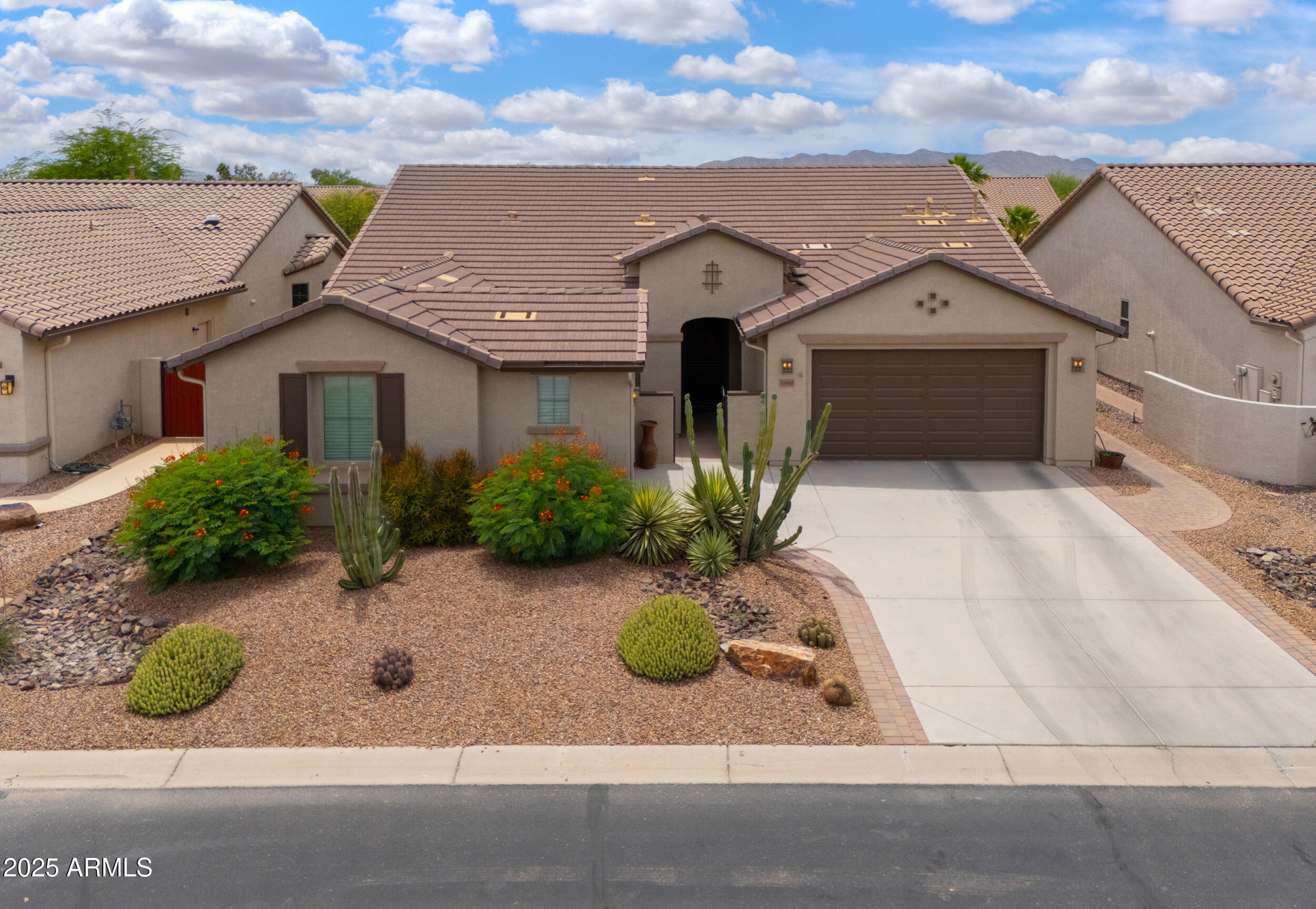 Stunning Miramonte home on an oversized lot!  This highly upgraded 2 bedrooms, 2.5 bath, den & 3 car garage has it all! The kitchen features Granite countertops w/full height backsplash, Cherry cabinets, SS appliances, wall oven/micro, gas cooktop, Blanco granite sink & pendant lights. Master bedroom has extended bump out, tiled shower, quartz vanity, & the dining has a bay window. Your guests will love the spacious & private guest room w/en-suite bathroom. Home features 20'' x 20'' tile, 2-tone paint, Step out back to the fully fenced professionally landscaped oversized backyard w/fully paver patio, built in BBQ, Fireplace and extended pergola, great for outdoor living & entertaining. Men will love the 8' garage doors, the single garage w/bump out plus 2 car extended garage.