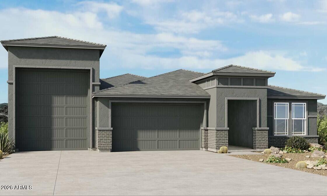 What's Special: RV Garage | Large Kitchen Island | North Facing Lot | Dedicated Study. New Construction - July Completion! Built by America's Most Trusted Home Builder. Welcome to the Overland at 5425 W Coplen Farms Road in Salero at Laveen Vistas Journey Collection! Spacious and inviting, this thoughtfully designed home welcomes you through a charming foyer flanked by two bedrooms and a full bathroom. Just outside the dedicated study, a convenient powder room and nearby laundry room add ease to everyday living. At the heart of the home, open-concept living shines as the great room flows seamlessly into the casual dining area, kitchen with an island, and a covered patio perfect for entertaining with ease. One side of the great room features a private secondary bedroom with an ensuite bath, ideal for guests. Tucked away on the opposite side, the primary suite offers a peaceful retreat with a roomy walk-in closet and a beautiful primary bath. Completing the home are a two-car garage and a spacious RV garage, adding both function and flexibility. Salero Journey Collection offers a warm, welcoming neighborhood atmosphere just minutes from South Mountain Park, giving you effortless access to the desert's natural beauty. Its prime location near the Loop 202 South Mountain Freeway also provides quick, convenient connections to major destinations throughout the Valley. Additional Highlights Include: bed 4 suite and bath 3 in place of flex 2, study in place of flex, garage service door, double gate in place of standard, lite glass interior doors at study in place of flex, RV garage entry to interior, gourmet gas kitchen, ceiling fan pre-wires at bedrooms, great room, study, and covered patio, EV pre-wire at 2-car garage, engineered marble counters at secondary baths, AV sleeve at great room, engineered marble super shower at primary bath, tiled kitchen backsplash, pots and pan drawer, raised vanity at bath 2 & 3, recycle center at kitchen, comfort height toilets at all baths, upgrade carpet and tile, pre-plumbed for water softener, and gas line for future outdoor kitchen. MLS#7016869