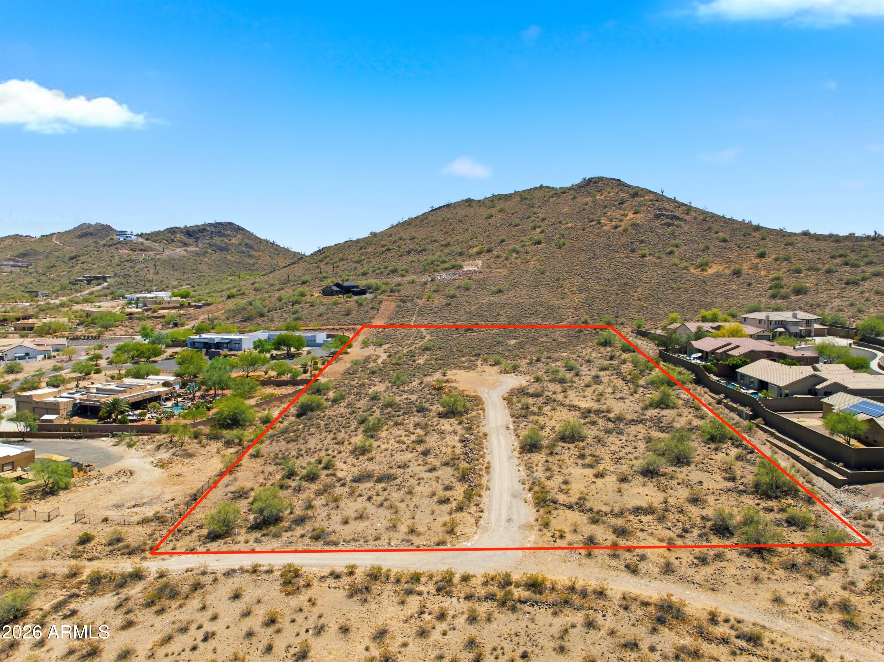Desert Hills Hillside rare opportunity for 4 acre + divided lots featuring breathtaking 180-degree unobstructed views. Recorded map and CC&Rs already in place, offering a seamless path to begin building. Shared well with well agreement included. Ideally located just minutes from TSMC and Halo Vista while still offering privacy, serenity, and spectacular desert surroundings.