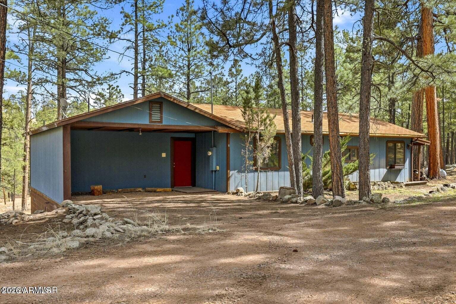 ***Rare Alpine Fixer Opportunity on 1.68 Acres** BRING YOUR VISION!! EASY ACCESS TO NATL FOREST & LUNA LAKE Tucked among towering mature pines, this 2 bedroom, 2 bath home with den/study offers 1,294 sq. ft. on a secluded 1.68-acre parcel. A rare opportunity for investors, contractors, or buyers looking to create their own mountain retreat The home has been fully gutted, providing a blank canvas ready for renovation and customization. Property will require a new roof, flooring, kitchen, and interior finishes. The spacious primary bedroom offers great potential, and the existing den/study could easily be converted into a third bedroom. The level parcel provides plenty of space to expand, add a garage or shop, and store recreational vehicles or outdoor equipment. Property is served by a shared well. Please note the back deck will require reinforcement and is currently not recommended for use.
With the right vision, this property could become an incredible full-time residence, vacation cabin, or investment opportunity.
Alpine is known for world-class hunting, fishing, hiking, and endless outdoor recreation with nearby lakes, rivers, and national forest access. Located approximately 40 miles from Sunrise Ski Resort offering year-round activities.
Opportunities like this rarely come available in Alpine.
