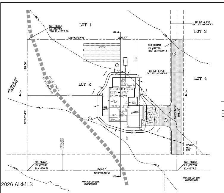 1-acre lot. - Residential