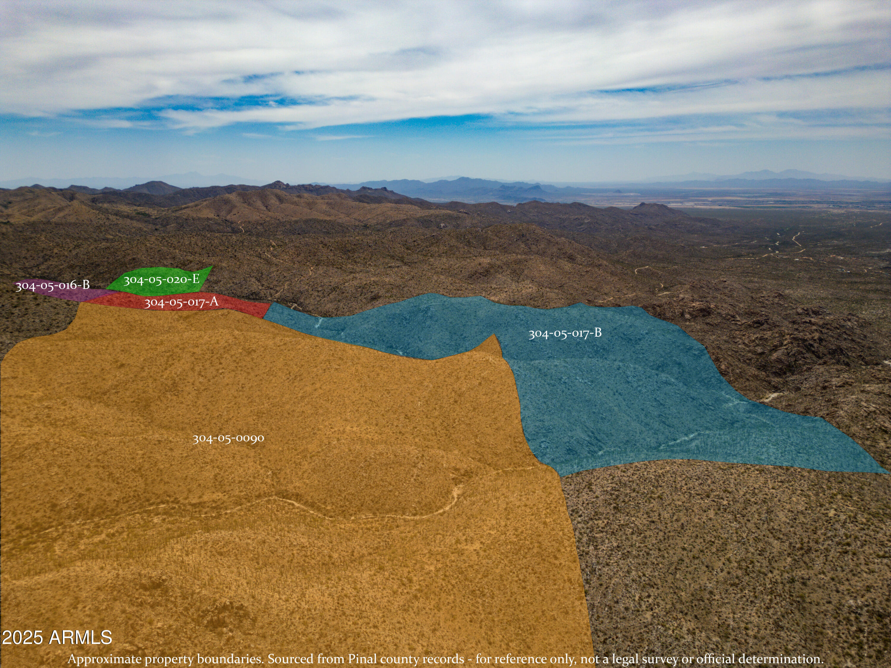 Discover the untapped potential of this vast 540-acre 5 parcels nestled in the serene landscapes of the Tortolita Mountains, just off I-10 at Marana Exit 236. This property offers a unique blend of natural beauty and development opportunity, making it ideal for a private ranch, equestrian estate, or future subdivision. Key Features: Size & Zoning: 540 acres zoned GR (General Rural), allowing for versatile uses including residential, agricultural, and equestrian developments. Utilities: Electricity available nearby; a well will need to be drilled for water. Topography: Rolling terrain adorned with native Sonoran Desert vegetation, including majestic saguaros and mesquites. Accessibility: Easy access via dirt roads; proximity to I-10 ensures connectivity to Marana, Tucson, and Phoenix. Surroundings: Borders state land on multiple sides, offering expansive views and privacy. Development Potential: Opportunity to subdivide or develop for investment returns; no HOA restrictions. Highlights: Panoramic views of the Tortolita Mountains, Owl Head Buttes, and Picacho Peak. Rich in wildlife and natural beauty, perfect for nature enthusiasts. Ideal for off-grid living, ranching, or as a serene retreat away from city life.  This property embodies the essence of Arizona's rugged charm and offers a blank canvas for your vision. Whether you're looking to build a dream home, establish a ranch, or invest in land with significant potential, this parcel delivers.