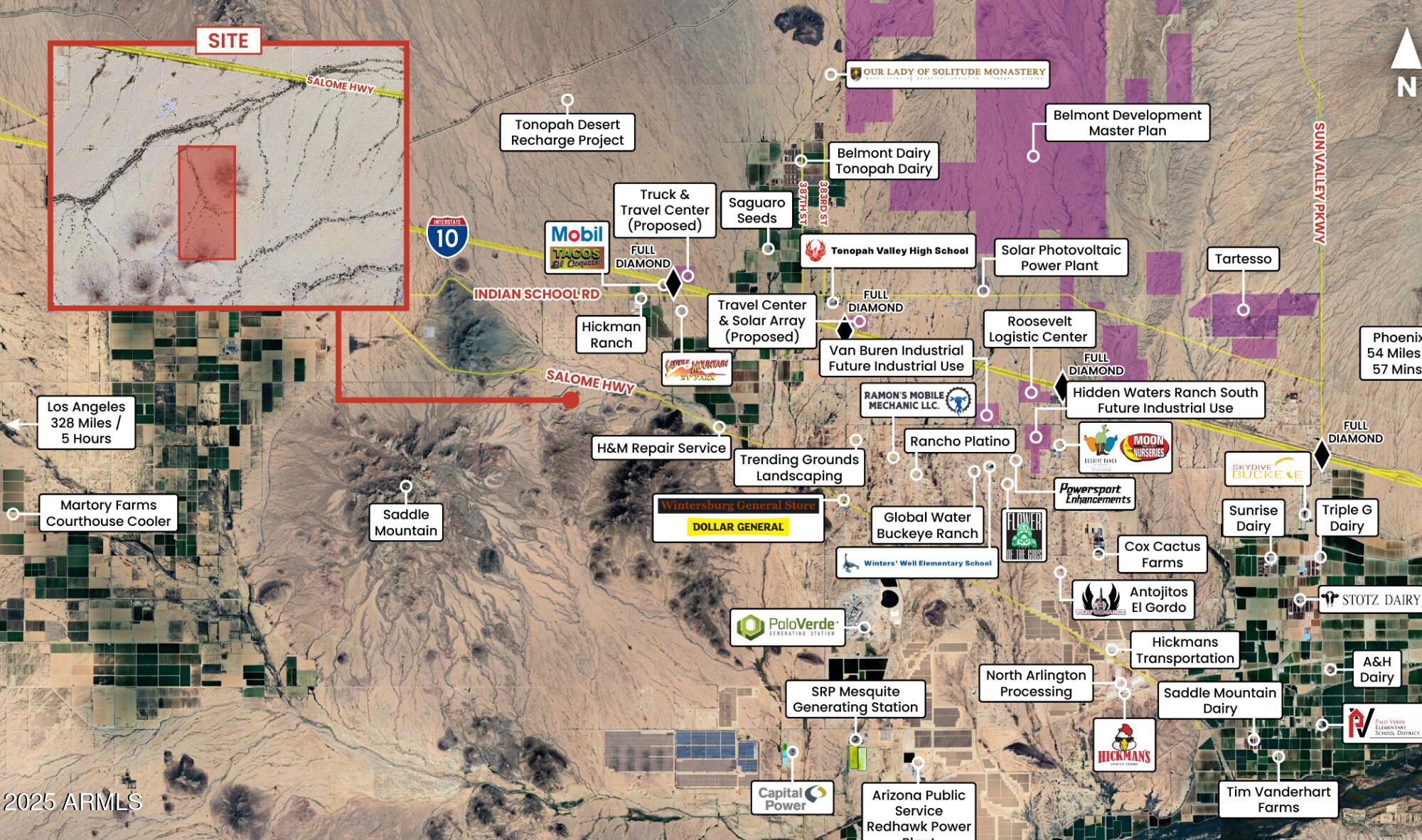 This offering consists of approximately 36.1 acres in Tonopah, AZ. The site sits just south of Salome Hwy with access
 from Belleview St. The R-43 zoned land offers an excellent opportunity for a spec land buyer, a custom home on a 
large lot, or an investment for future lot splits. The property is bordered by BLM land, providing direct access to open 
space and making it ideal for outdoor enthusiasts.