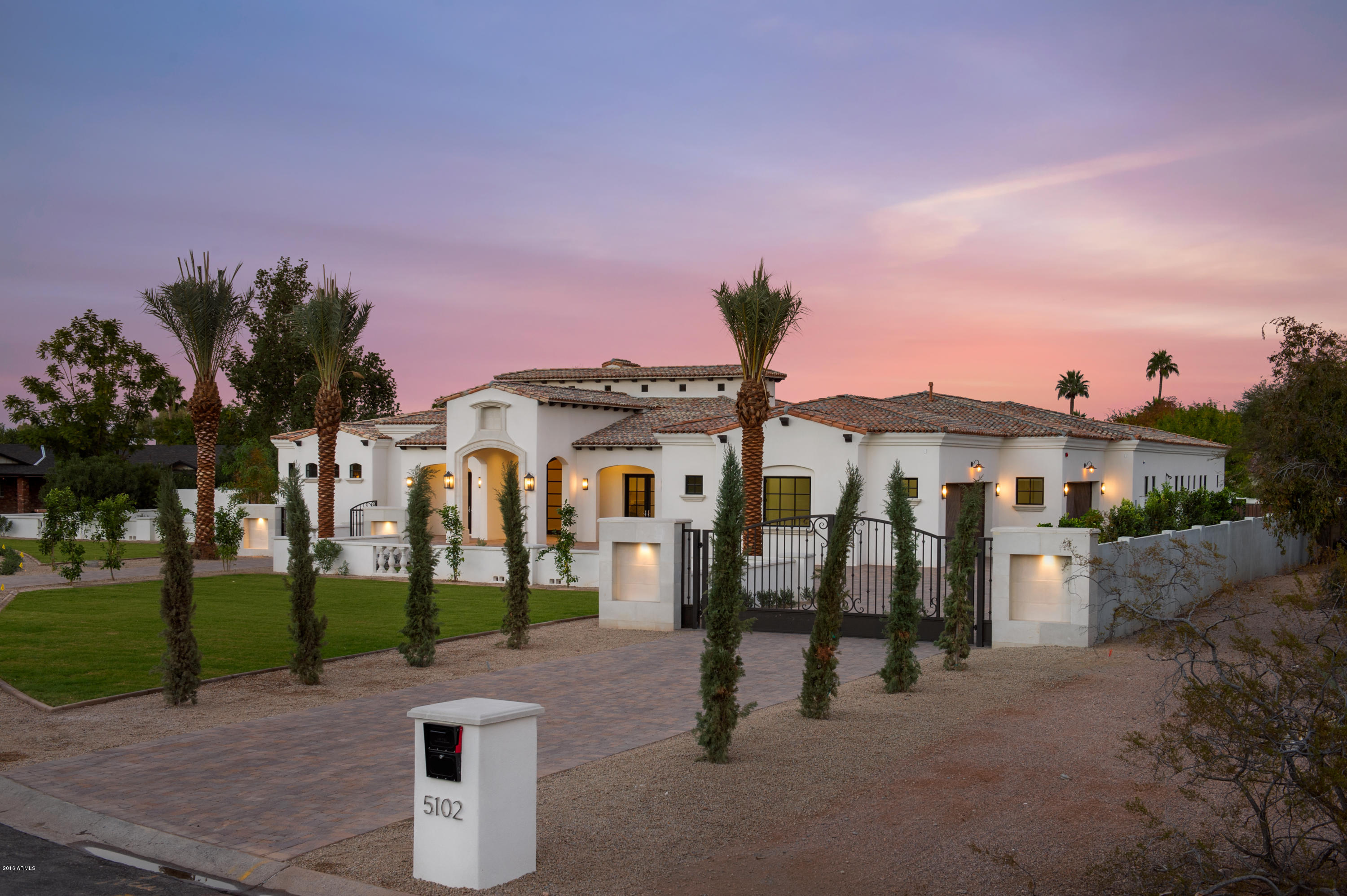 Brand new luxury gated estate-ready now! Built w/ pride by the highly desired Regal American Homes.  Stunning Santa Barbara style custom home w/ gorgeous finishes, clean lines, open floor plan & soaring high ceilings!