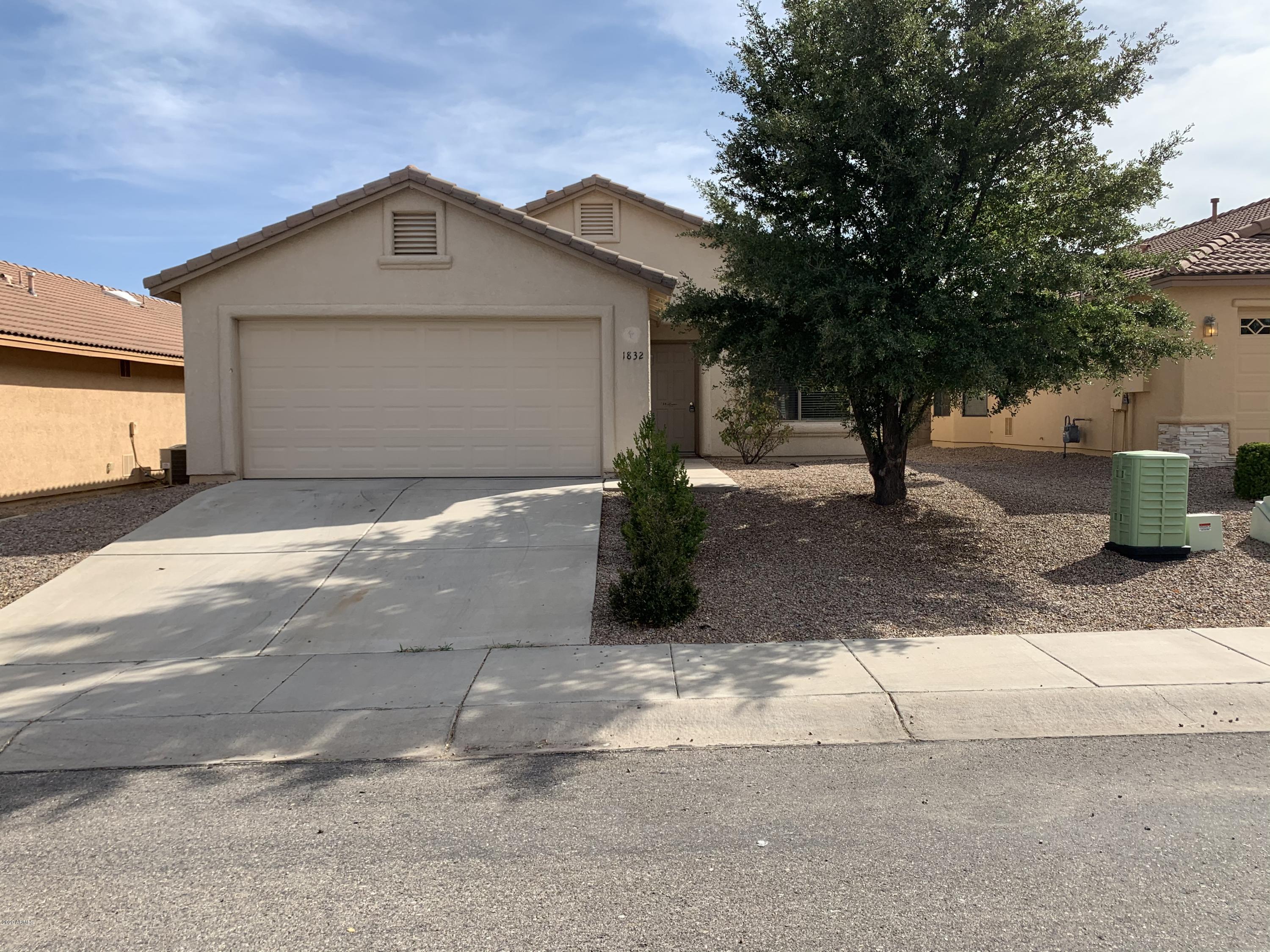 This 3BR/2BA/2CG, 1208 sq.ft. home is centrally located in Sierra Vista, AZ minutes from Ft. Huachuca, shopping and schools. The home has an open floor plan, central A/C and fully landscaped yards with a grass lawn in the backyard. Dogs only under 50 lbs. Call today.