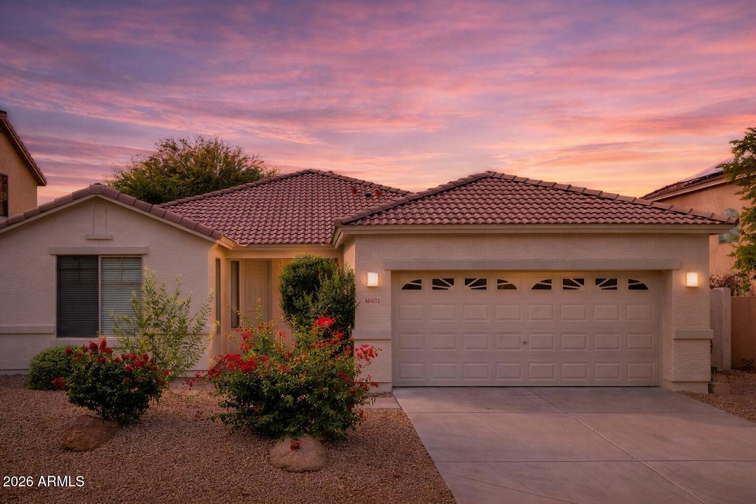 Welcome to the HIGHLY DESIRED GATED community of MISSION RANCH, where you have STUNNING MOUNTAIN VIEWS and nice access to hiking trails*This FANTASTIC  FLOORPLAN offers EAT IN KITCHEN with GAS RANGE, newer dishwasher, REFRIGERATOR,  and DUAL PANTRY CLOSETS for extra storage*Your GREATROOM opens up to a backyard retreat with covered patio, extensive use of pavers, SYNTHETIC GRASS, and CITRUS TREES*You will appreciate the flexible use for formal living and dining spaces*CONVENIENT DEN/OFFICE could serve as a 4TH BEDROOM*The OWNER'S SUITE features walk in closet, separate tub and shower and dual vanity at bath*Laundry room has BUILT IN SINK and SHELVING*Two car garage includes SIDE ACCESS DOOR*All this and CLOSE to PARKS, FREEWAYS, SHOPS and DINING*Come see why this place could be HOME