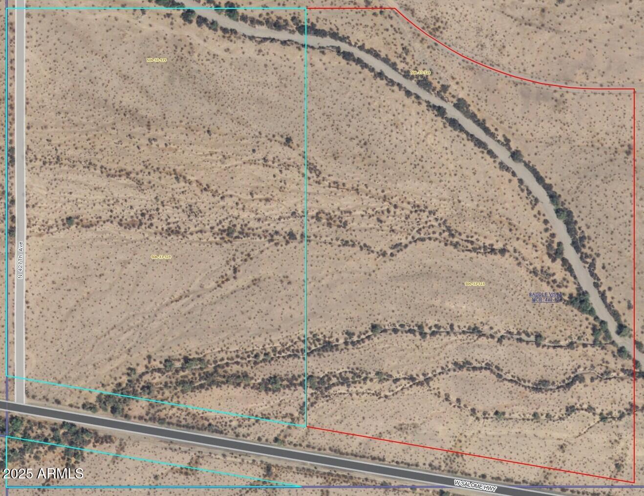 Discover the perfect blend of accessibility and potential with this exceptional property, zoned R43. Ideally suited for your dream home, a family compound, or a savvy investment opportunity, two adjacent R-43 parcels totaling ±67 acres are both for sale! Zoning currently allows 1-acre minimum lots. Convenient frontage on W Salome Hwy and 427th Ave for easy in-and-out. Buyer to verify all facts and figures. Lot dimensions approximate. Parcels are also listed separately.