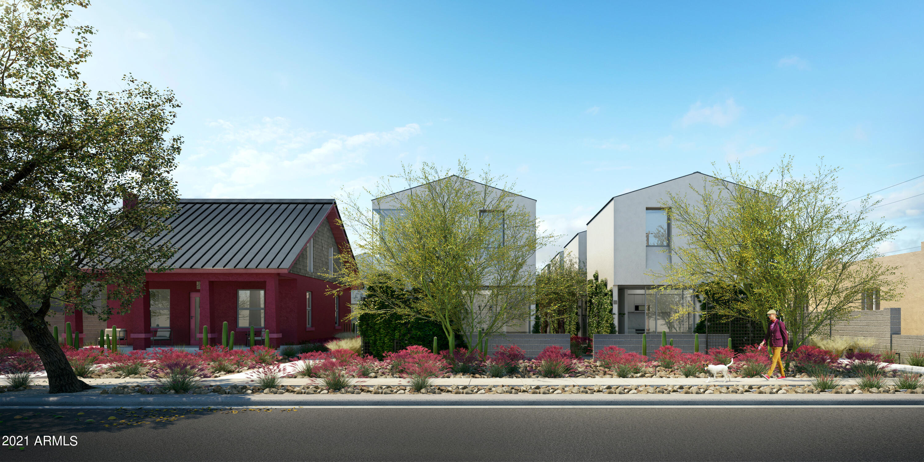Polk Bungalows, a currently under construction, boutique 10-unit single family built to rent community situated on a one half acre parcel in Downtown Phoenix, Arizona.  This one-of-a-kind property featuring tastefully designed, modern architecture by Aaron Bass of Stance Architecture is located in the rapidly gentrifying historic district of Garfield, minutes away from and 1 mile walking distance to both Downtown Phoenix and nationally recognized Roosevelt Row Arts District - contributing to a high rental demand and strong tenant base for this vibrant urban infill location. The property consists of a single freestanding 1,378 square foot historic house originally built in 1900 offering 2 bedrooms and 2 baths, and currently being rebuilt from the inside out with modern amenities and high end finishes, as well as 9 modern and sleek casita bungalows offering 1 bedroom 1.5 bath spacious floor plans with 884 square feet. Polk Bungalows will provide an attractive and coveted urban rental experience with unique architectural features of: expansive floor to ceiling windows and doors, ground concrete floors, modern finishes and fixtures throughout, vegetation walls, and private patio spaces.

Construction is scheduled to be completed by the end of February 2022, with the property manager set to begin pre-leasing in January 2022.