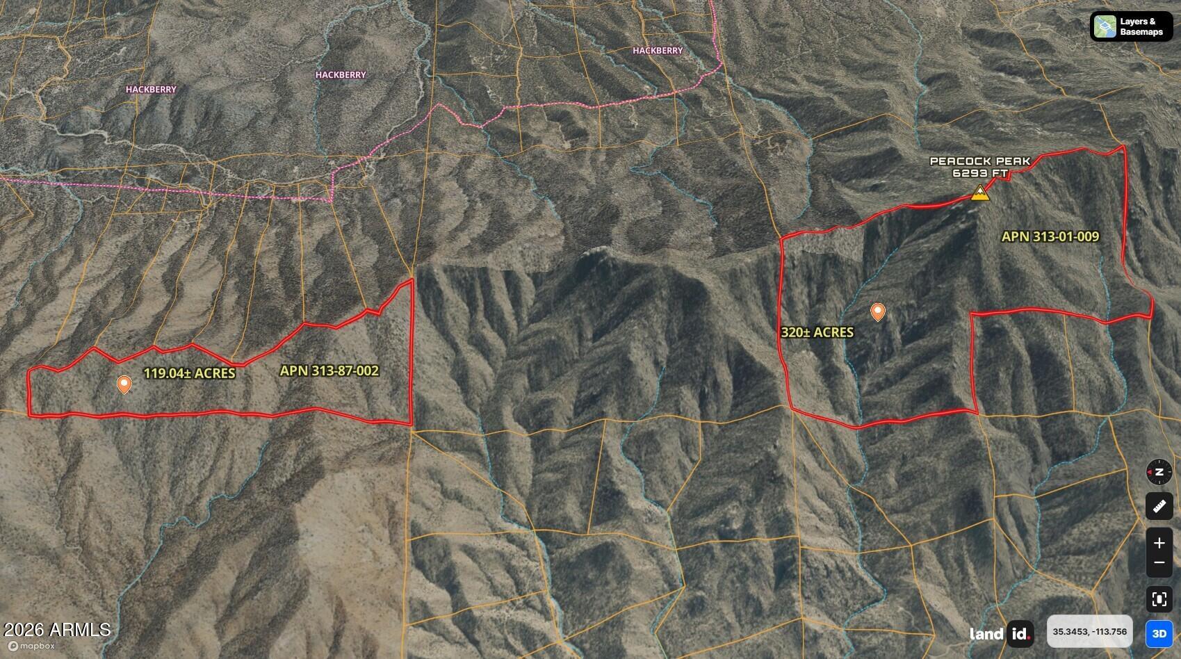 Peacock Mountains - Land