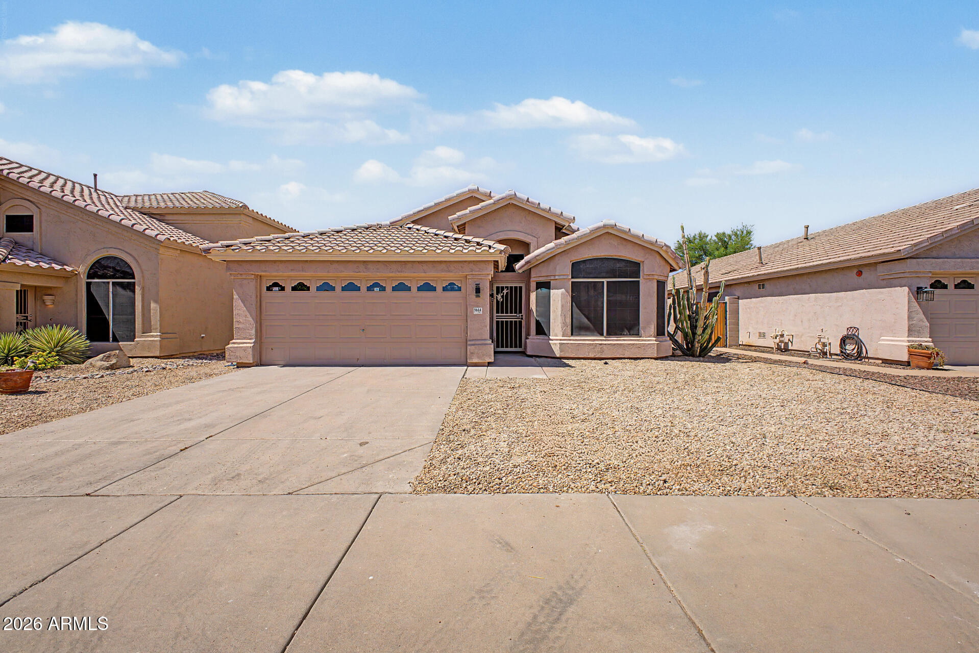 Beautifully remodeled home in a highly desirable neighborhood! This light and bright 3-bedroom, 2-bath home offers a spacious open floor plan, 2-car garage, and is perfect for Arizona living. Recent updates include fresh interior paint throughout, including the garage, new laminate flooring, updated bathrooms, and new ceiling fans in every room. The remodeled kitchen features quartz countertops, an oversized island, and brand-new cabinetry. The primary suite showcases a stunning walk-in shower with dual thermostatic shower heads, new custom tile, updated flooring, and modern cabinetry. Conveniently located near the Loop 101 with easy access to shopping, dining, and entertainment. Truly move-in ready!