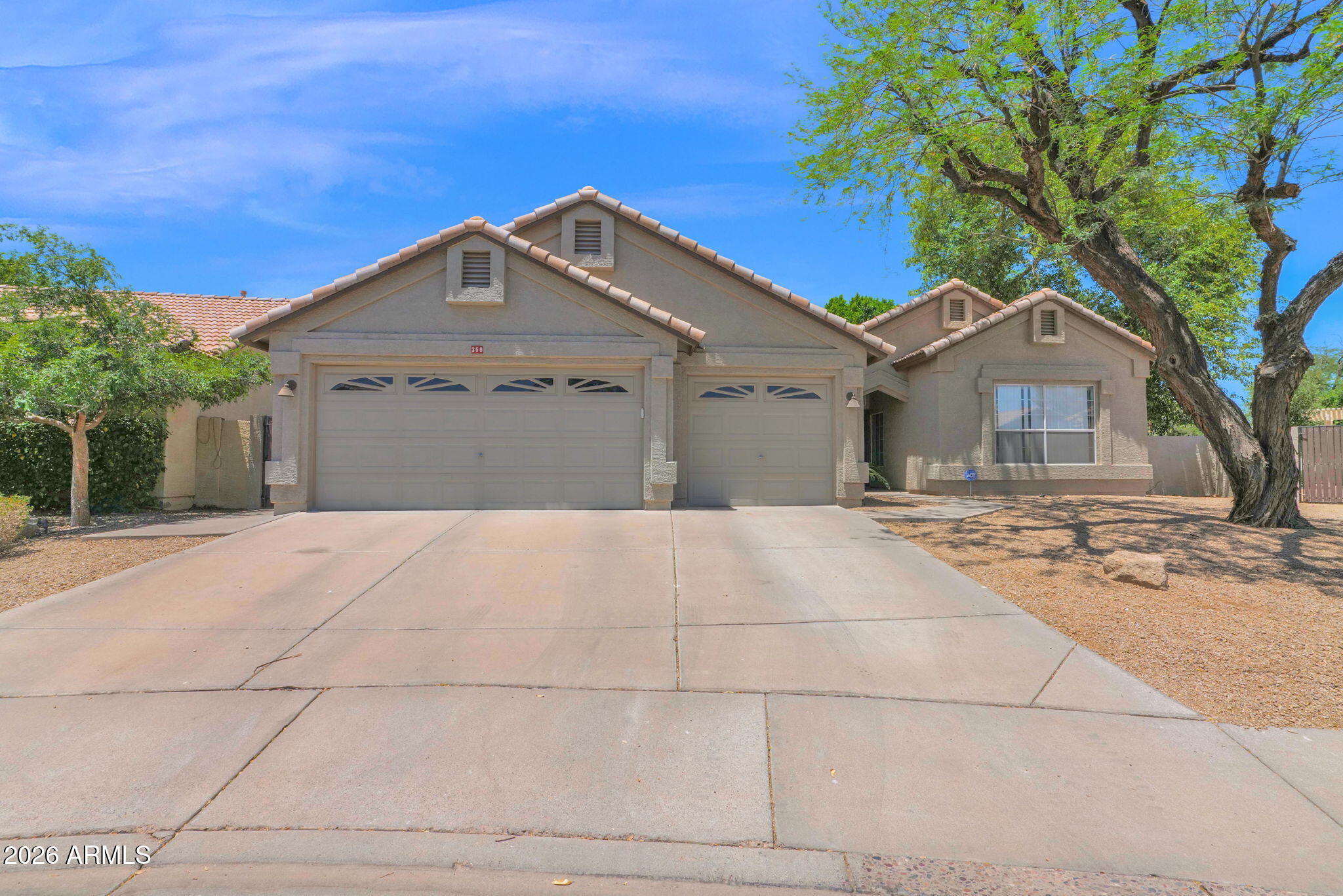 For Lease! Immediate occupancy! Chandler area rental home with a private pool. Single level 4bed, 2bath, 3 car garage home with low maintenance front yard. Pool service, yard maintenance and HOA fees included in the monthly rent. Walking distance to Intel, Schools & Parks. The oversized backyard has a gated sparkling pool, a children's play area, a natural gas barbecue grill and plenty of extra space for summer activities. Water softener and pull down attic access in garage for added storage.