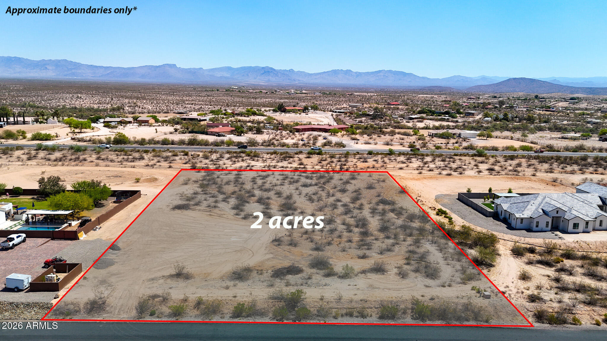 For $11,385 down and $1,325,87per month , you can purchase this spacious 2-acre lot in the sought-after Vista Royale subdivision offers the perfect setting for your custom home, RV garage, or guest house. Enjoy the convenience of underground electric, a shared well, and paved road access. This is an ideal spot to create your dream retreat in a beautiful and peaceful setting. OWNER WILL CARRY