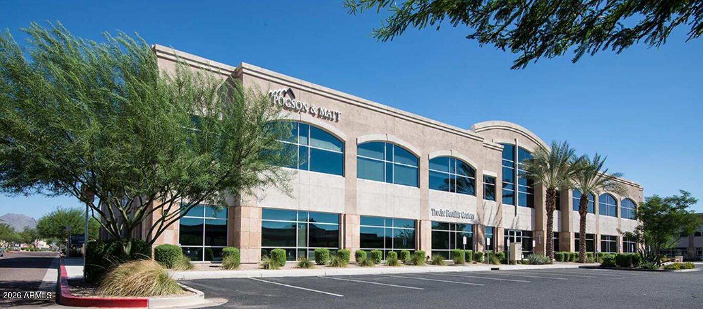 CLASS A CONTEMPORARY BUILDING IN THE HEART OF NORTH
SCOTTSDALE
LOCATED JUST OFF SCOTTSDALE ROAD AND LOOP 101
PARKING: ±4.45 PER 1,000 SF WITH COVERED/RESERVED SPACES
AVAILABLE AT ADDITIONAL CHARGE
CLASS A AMENITIES - DIRECTLY IN FRONT OF LIFETIME FITNESS, MINUTES
FROM KIERLAND COMMONS, SCOTTSDALE QUARTER AND SCOTTSDALE
101, OFFERING PREMIER RESTAURANTS AND RETAIL

SUITE 110  ±1,602 SF | $34.00 SF/YR FULL SERVICE - STATE OF THE ART TURN-KEY 2ND GENERATION ENDODONTIST SPACE - AVAILABLE FOR A VARIETY OF MEDICAL  & DENTAL USES LOCATED OFF THE LOBBY  |  SUITE 140*  ±3,195 SF | $28.00 SF/YR FULL SERVICE|
SUITE 150* ±2,675 SF $28.00 SF/YR  FULL SERVICE  | *SUITES 140 & 150 CONTIGUOUS TO ±5,870 SF.