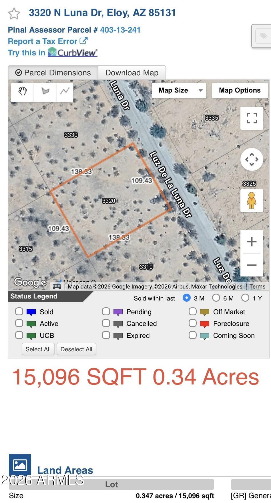 TOLTEC/ARIZONA VALLEY UNIT FIVE - Land