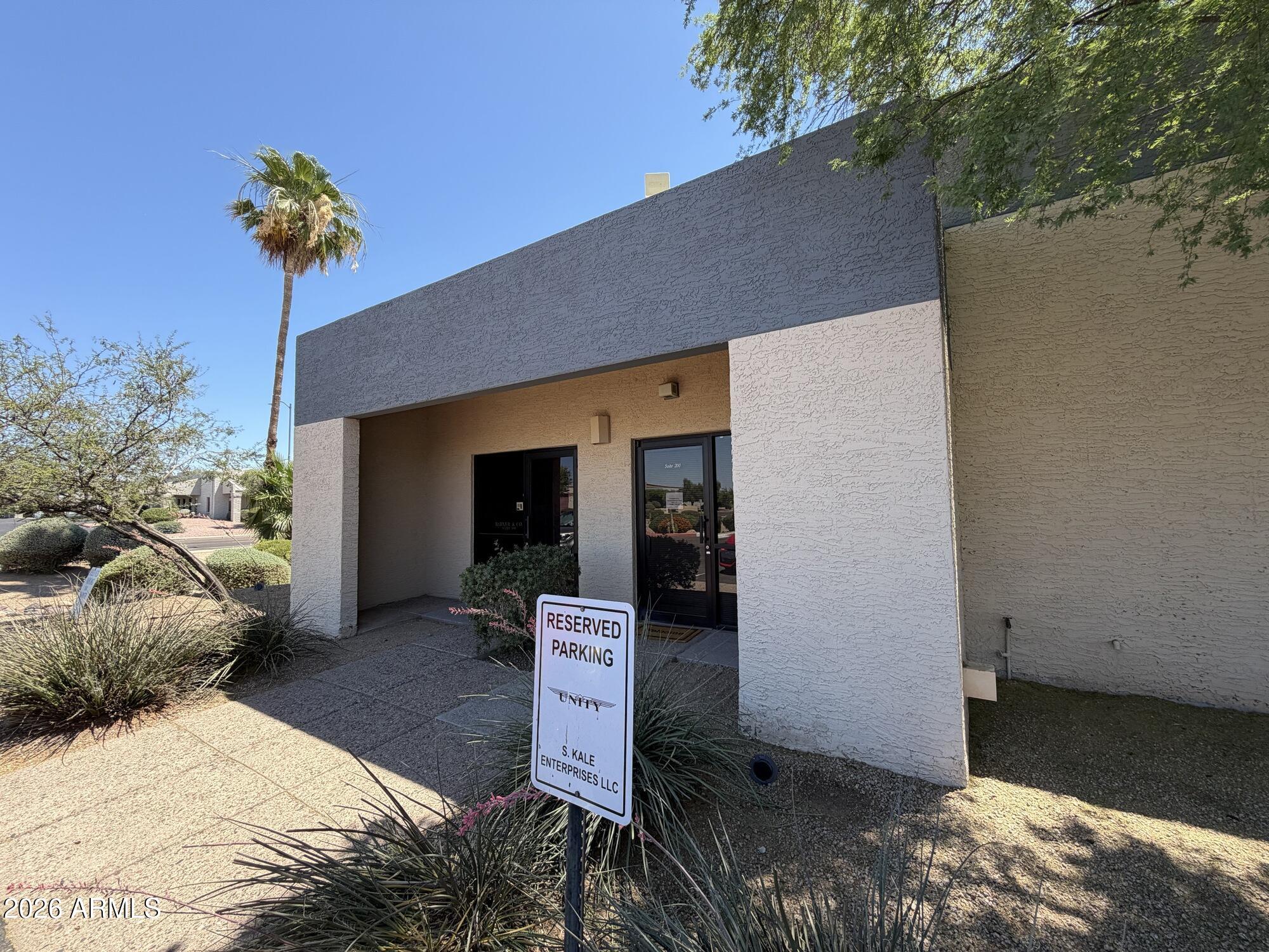 Owner-user opportunity in the heart of Scottsdale Airpark. 1,680 SF light industrial condominium at 7745 E Redfield Rd, Ste 200, one of six units in the 7745 E. Redfield Condominium project off the Hayden/Redfield corridor. Configured 50/50 office to warehouse: front reception, private offices, and an updated restroom in the office portion; sealed-concrete warehouse with one exterior grade-level roll-up at the rear. I-1 zoning (City of Scottsdale).