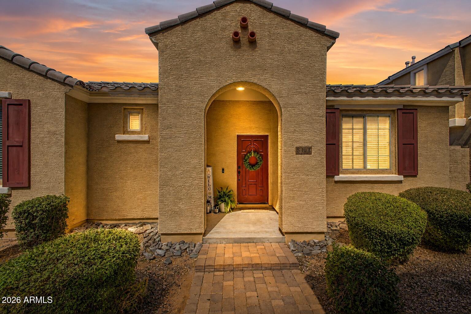 Enjoy peace of mind with numerous recent upgrades, including a new AC, new water heater, new dishwasher, new R/O system, new garage door opener, upgraded toilets, and newer interior paint. Situated in the highly sought-after Lyons Gate community in Gilbert, this beautifully maintained home offers comfort, charm, and convenience. Surrounded by greenbelts, walking paths, community pools, parks, playgrounds, and shaded ramadas, residents enjoy an exceptional lifestyle just minutes from SanTan Village's shopping, dining, and entertainment. Inside, high ceilings and natural light enhance the thoughtfully designed floorplan. The backyard offers the perfect balance of outdoor enjoyment and easy maintenance. Charm, functionality, and location make this a wonderful opportunity to enjoy AZ living!