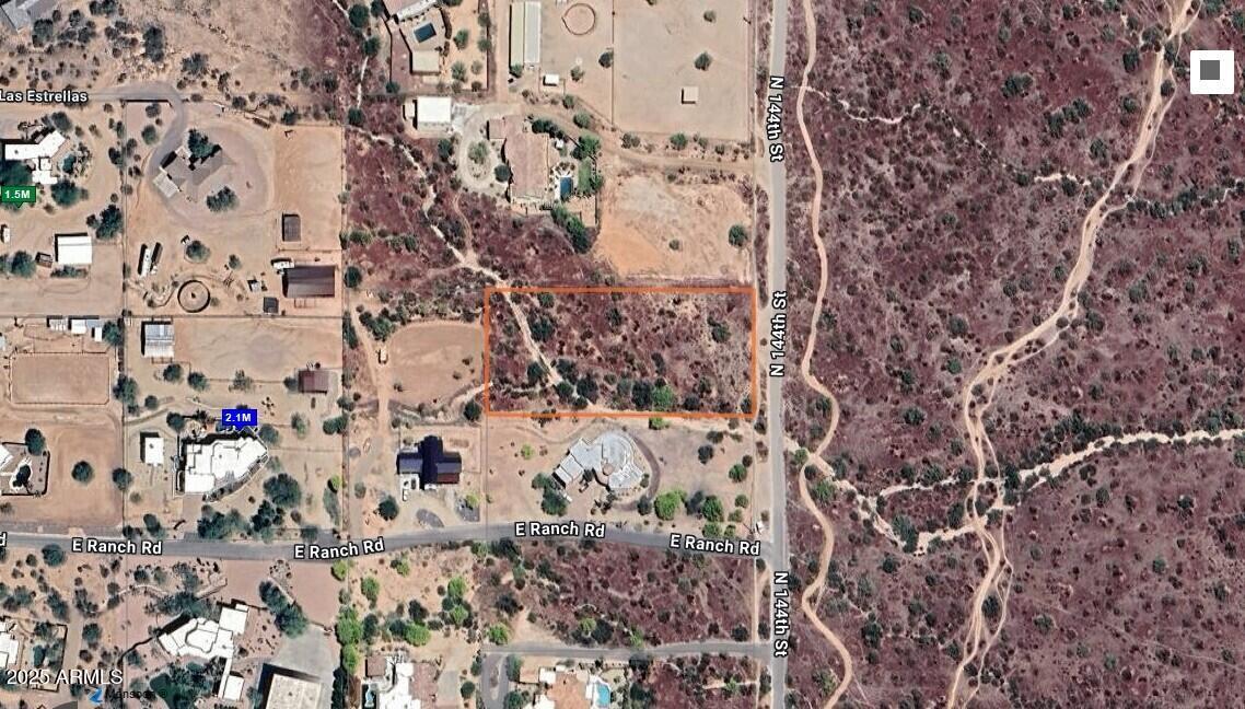 Desirable Rio Verde, 1,7 acre lot with water and power, shared well, 4 shares, private location, property borders Tonto National Forest to the east, unobstructive stunning mountain views of Four Peaks. Unincorporated Maricopa County, no HOA, horse privileges. Power to the property, will require septic. Level topo, slightly sloping, no hillside. Custom homes around, lush desert with Saguaros. 144 st paved up to Ranch Rd. Do not miss opportunity to build your dream home here!