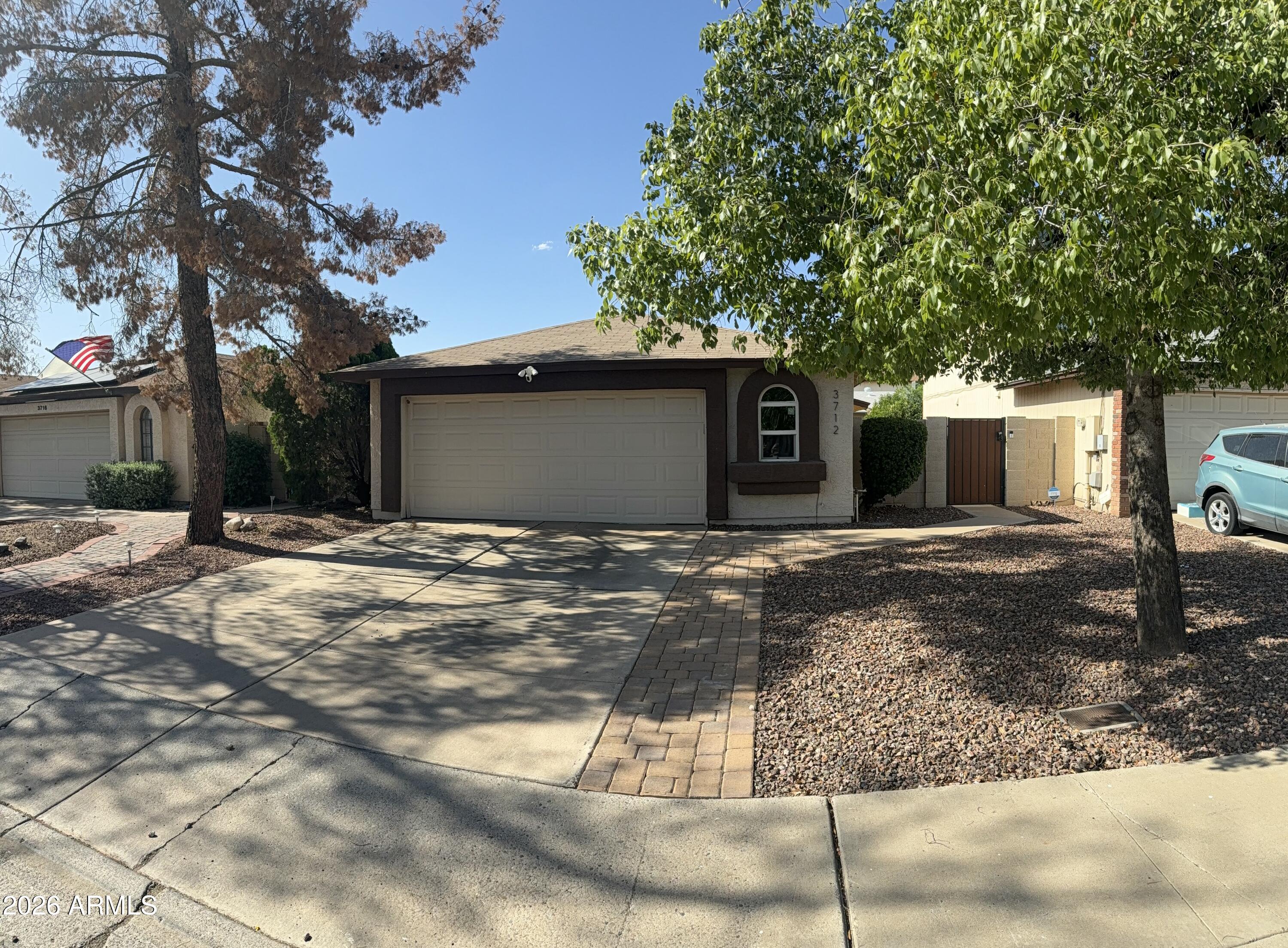 Welcome to this beautifully remodeled single level 3 bedroom home in quiet North Glendale. Thoughtfully updated inside and out, this home offers a clean, move in ready feel the moment you walk in. The kitchen comes fully equipped with updated appliances, tile countertops, backsplash, and a full size side by side refrigerator. Full size washer and dryer are also included. Tile flooring throughout and ceiling fans in every room help keep the home cool and comfortable during Arizona summers. Conveniently located near I 17 and Loop 101 for easy access around the Valley. Clean, updated, and truly cared for.