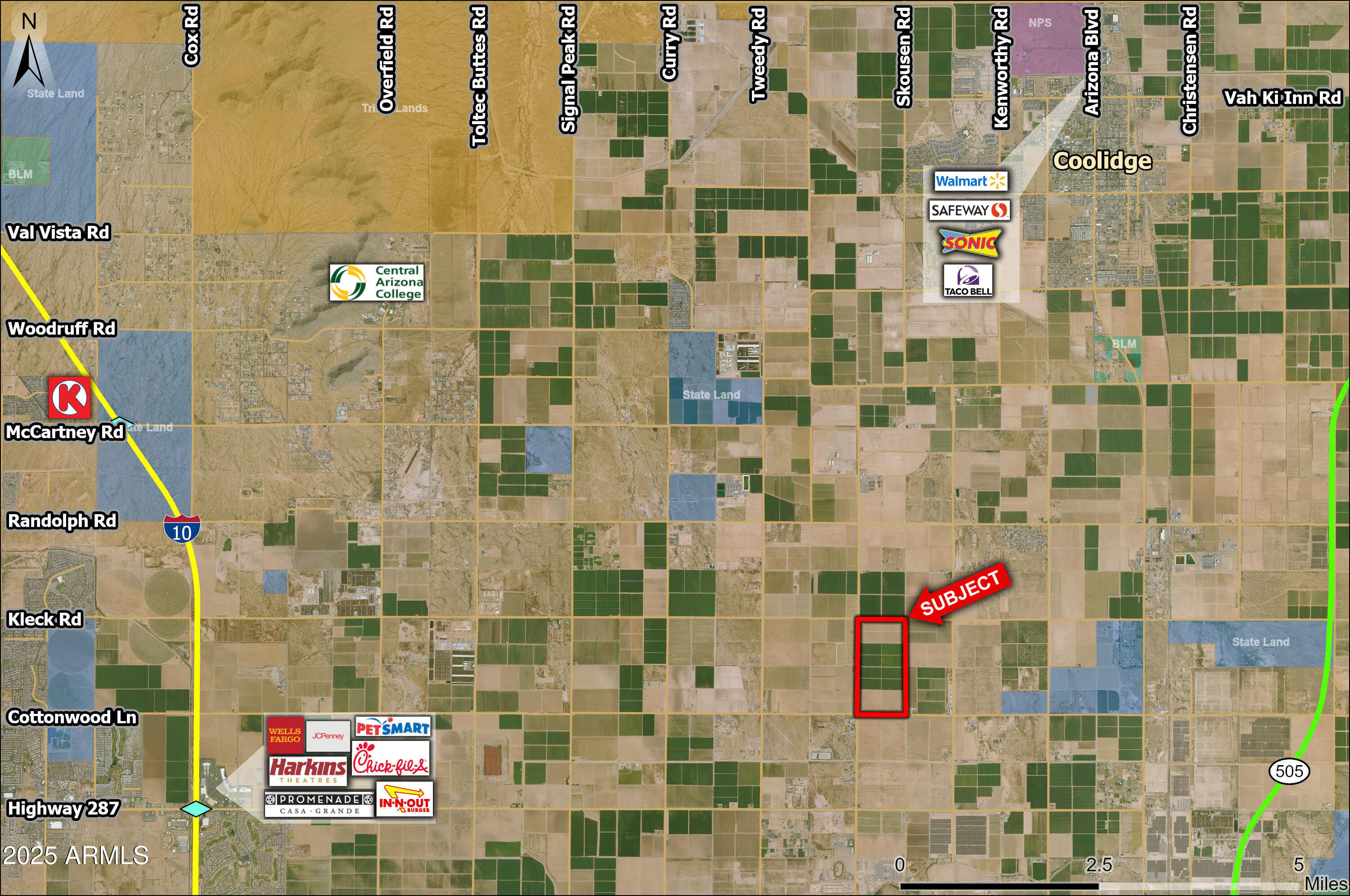 Excellent farm located at the NEC of 11 Mile Corner Road & Storey Road. Eleven Mile Corner and Storey Roads are both paved. Located in the Hohokam Irrigation District. Seller will entertain all offers. Excellent investment or 1031 exchange.