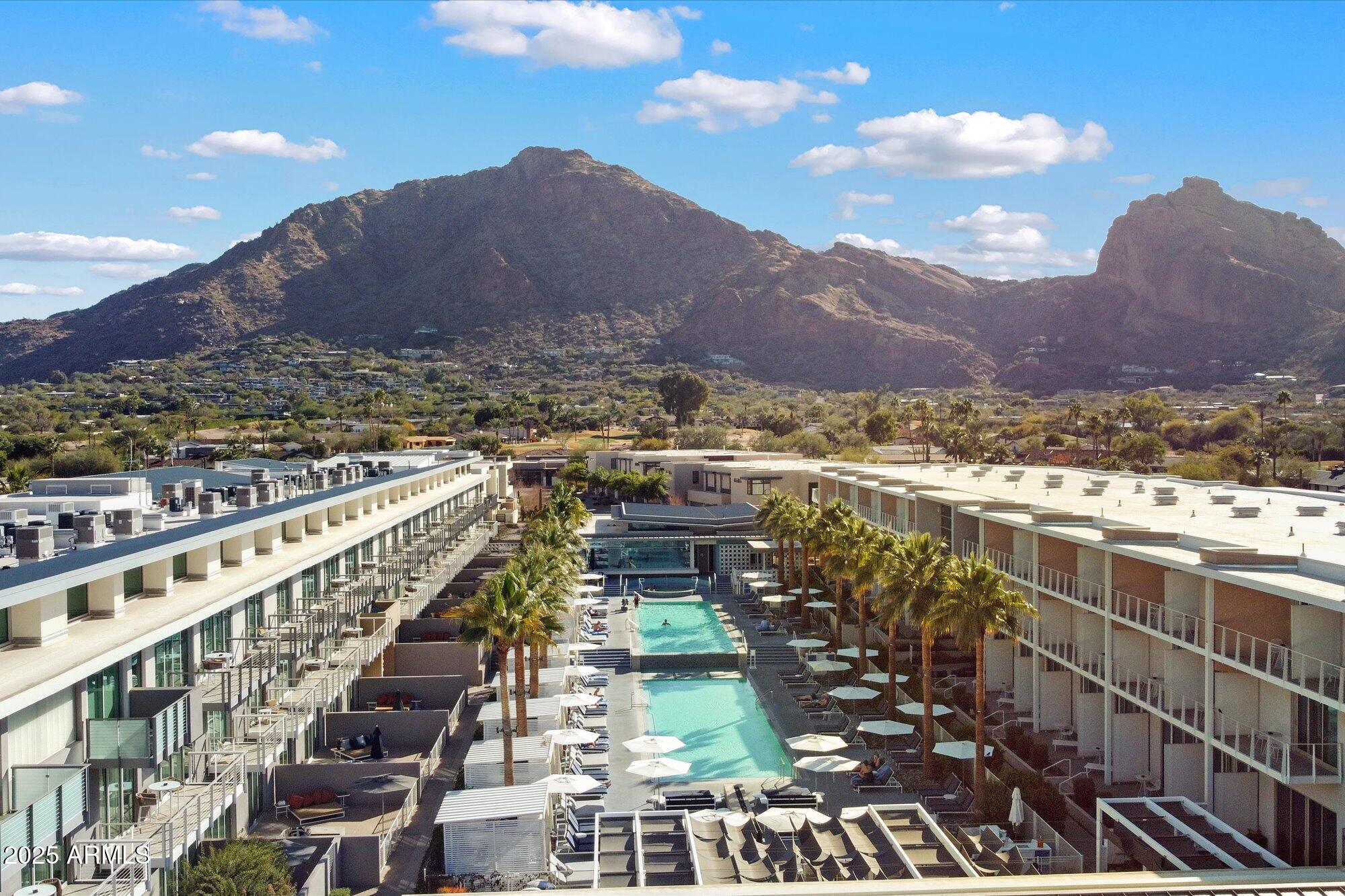 Located in Paradise Valley, freshly remodeled and newly appointed condo at Mountain Shadows Resort gives you the best of both worlds: a resort base to enjoy and a property that generates income when you're not here. Enjoy stunning views of Camelback Mountain from a fully furnished residence designed with quality finishes throughout; just bring your suitcase. As an owner, you'll enjoy exclusive access to the resort's amenities, including fitness center with classes, two pools, and discounted dining at the on-site restaurants. And when you head back home, this condo qualifies for the resort's professionally managed rental program -- so it can generate income while you're away, without you having to manage a thing.   Best of both worlds...income and resort living near Scottsdale.