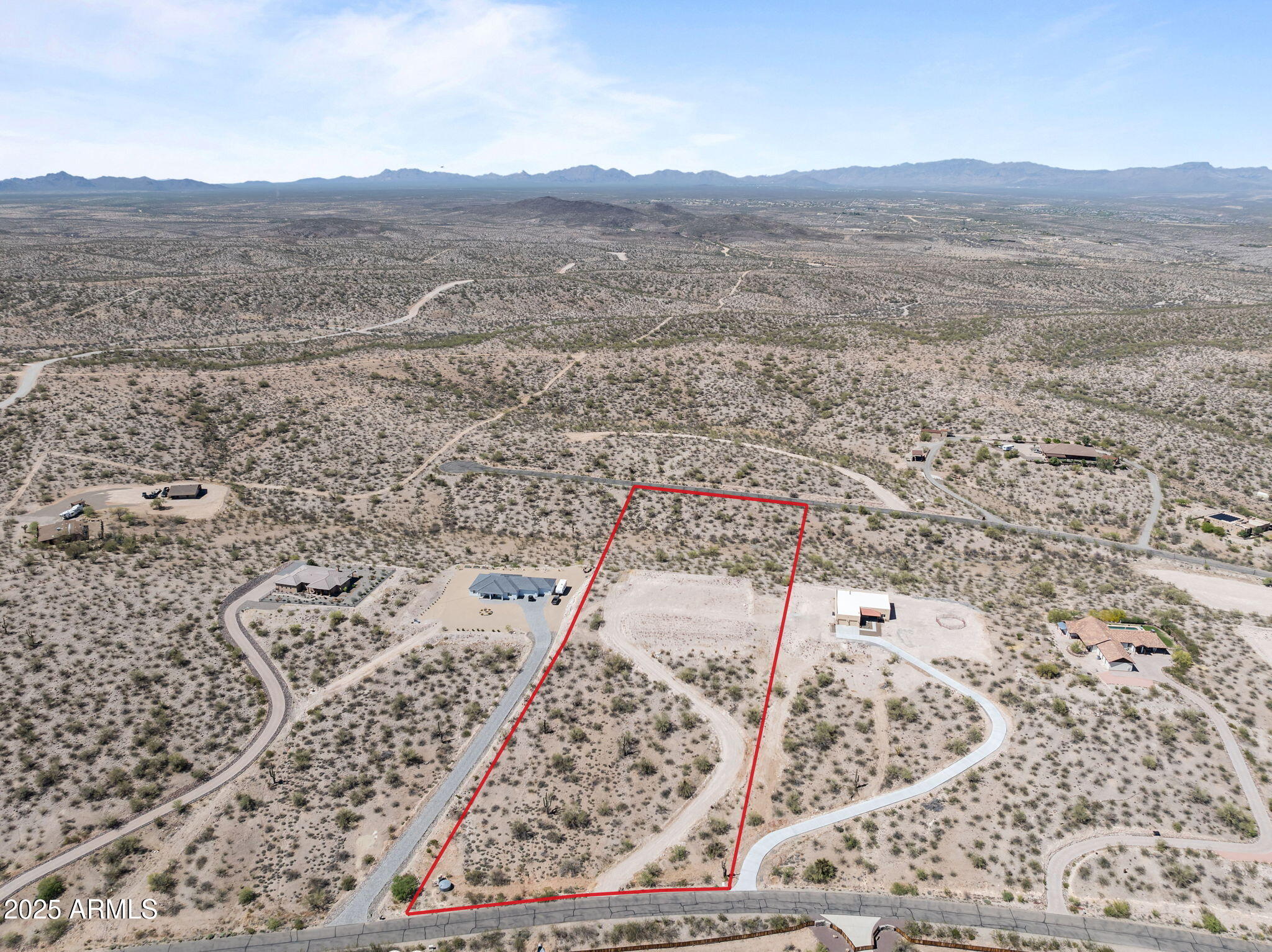 Welcome to your dream property nestled in the serene landscape of Wickenburg's prestigious Black Mountain Ranches. This stunning 5-acre
parcel offers an unparalleled opportunity to build your ideal home in a picturesque setting with breathtaking mountain views with a pre-built house pad, shared well with only 3 other parcels this property is conveniently located within the town limits, nearby access to thousands of acres of government land for
hiking, horseback riding & exploring