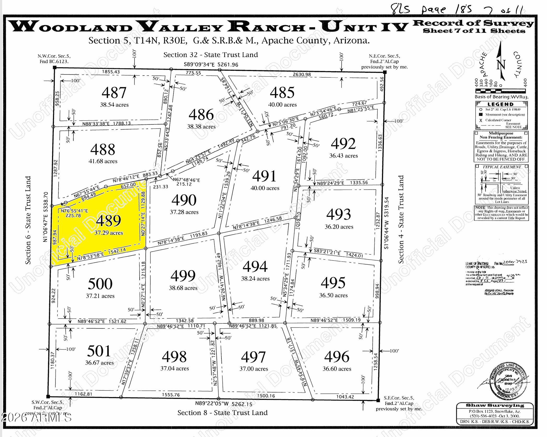 WOODLAND VALLEY RANCH UNIT 4 - Land