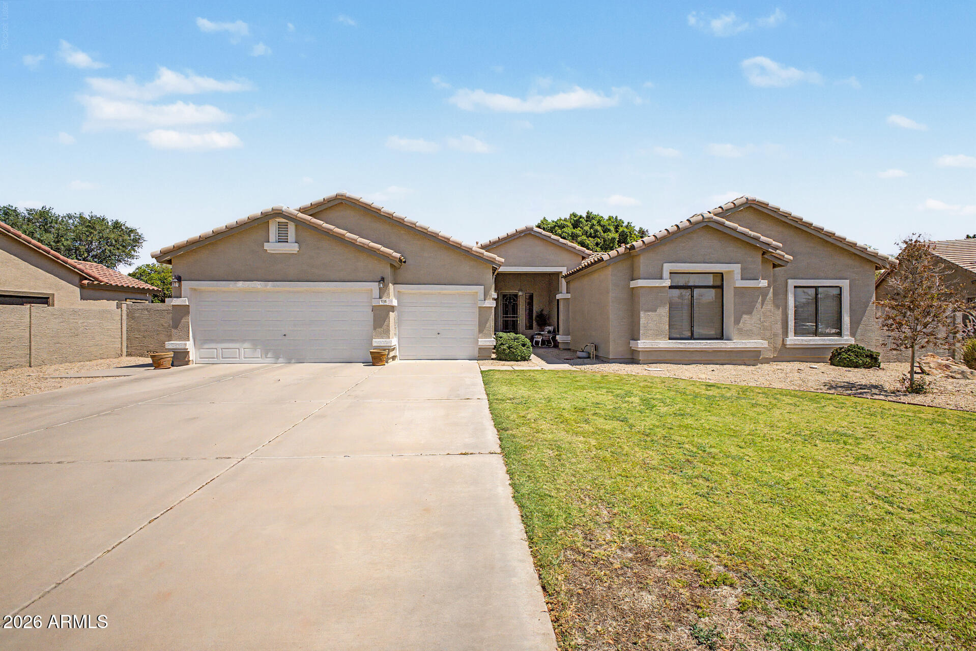 BEAUTIFUL, UPGRADED HOME-PRIVATE CDS LOT (11,439 SQ. FT.) W/ EXTRA LONG DRIVE WAY & CCRS ALLOW RV PARKING BEHIND GATE 
        OPEN CONCEPT~VAULTED CEILINGS
          SPLIT BEDROOM FLOOR PLAN
  **STAINLESS STEEL GAS RANGE/OVEN,
              DISHWASHER and MICROWAVE
2024-Bespoke Glass 4-Door Smart Refrigerator
            **GRANITE COUNTERTOPS**   
           **PLANK-LIKE TILED FLOORS **
2017 REPLACED ROOF~HVAC~HOT WATER HTR    
**REPLACED POOL PUMP (2025) AND FILTER**
*RESURFACED POOL W PEBBLESHEEN 2017*
**********EXTERIOR RE-PAINTED***********
**ISLAND KITCHEN~BREAKFAST BAR+NOOK**
SECLUDED NEIGHBORHOOD TUCKED ALONG NEW RIVER BIKING AND HIKING~CLOSE TO THUNDERBIRD MOUNTAIN RANGES~ PARKS CONVENIENT TO RESTAURANTS~SHOPPING THEATERS~LIFETIME FITNESS~QUICK FREEWAY ACCESS TO SKYHA