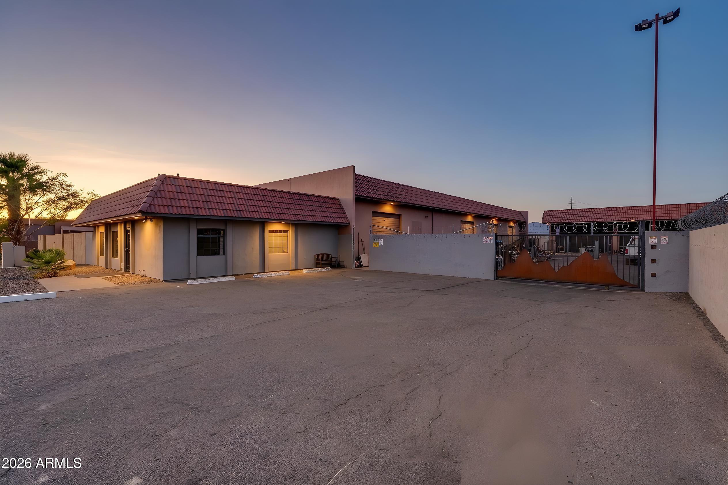 Exceptional opportunity to acquire a well-maintained heavy industrial office/warehouse property in the highly sought-after Glendale Industrial Park. This versatile I-2 zoned facility offers approx. 9,518 SF situated on a 36,720 SF lot - is ideal for owner-users, investors, contractors, manufacturing, distribution, or warehouse operations.
The property features three oversized warehouse areas, five covered loading/service bays, six private offices, conference/reception areas, break room/kitchen, and three restrooms. The site also includes a large secured and paved storage yard with dual rolling gates, perimeter security fencing, and excellent functionality for equipment, fleet, or material storage. Building improvements have been updated and well maintained throughout ownership. Additional features include grade-level loading, private parking, 200 AMP electrical service upgrade, office HVAC, warehouse evaporative cooling, and excellent truck access.
Property is strategically located near Northern Ave and 68th Ave with convenient access to major transportation corridors, freeways, rail access, and surrounding industrial/commercial services.
Investment highlights include a long-term tenant currently in place through January 2027 with tenant renewal interest expressed. Current income provides stable cash flow with additional upside potential from an owner-occupied warehouse/storage area that could generate supplemental rental income.
Buyer to verify all facts, figures, measurements, zoning, and intended use.