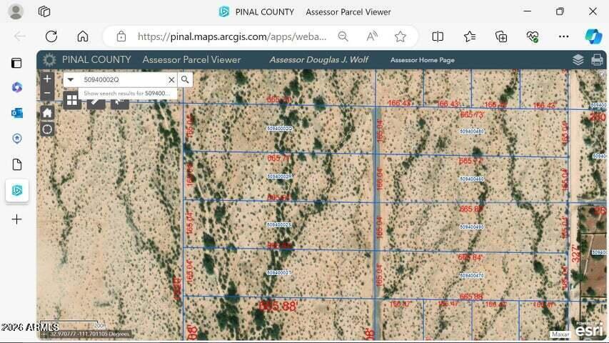 Off Val Vista west of Cox Rd. High desert with gorgeous views. Access street is chip sealed.
2.5 A - Land