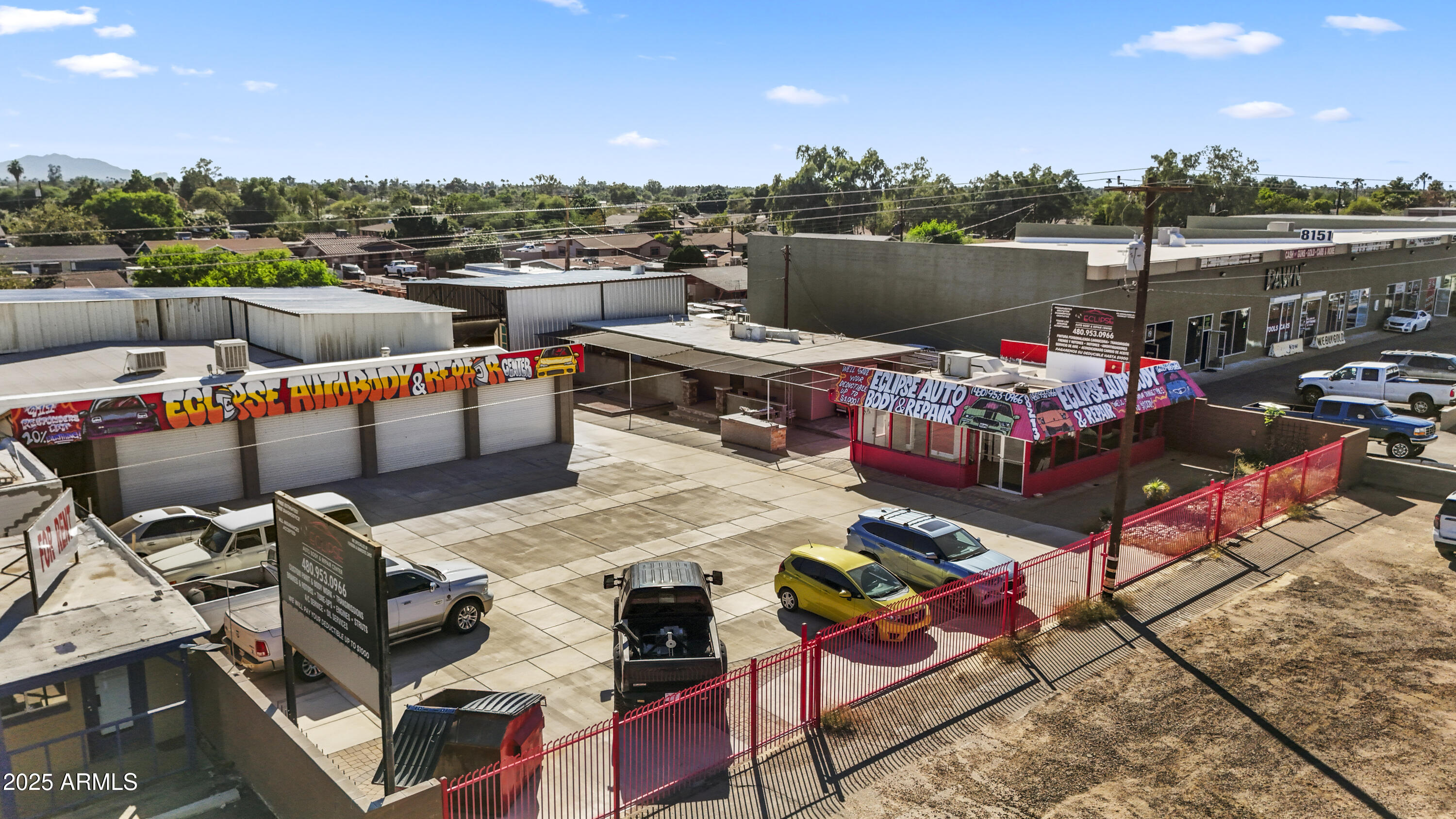 Selling three parcels (28,824 SF total). Two parcels on Main St zoned C-3 for automotive/RV sales or retails. Available for rent as well 10,800 a month.

9255 sf gated lot in back connected to 1st Ave zoned R-3 

218-29-005
218-29-007
218-29-006

2 Apartments 
875 sq ft front retail space 
9255 sq ft gates lot
