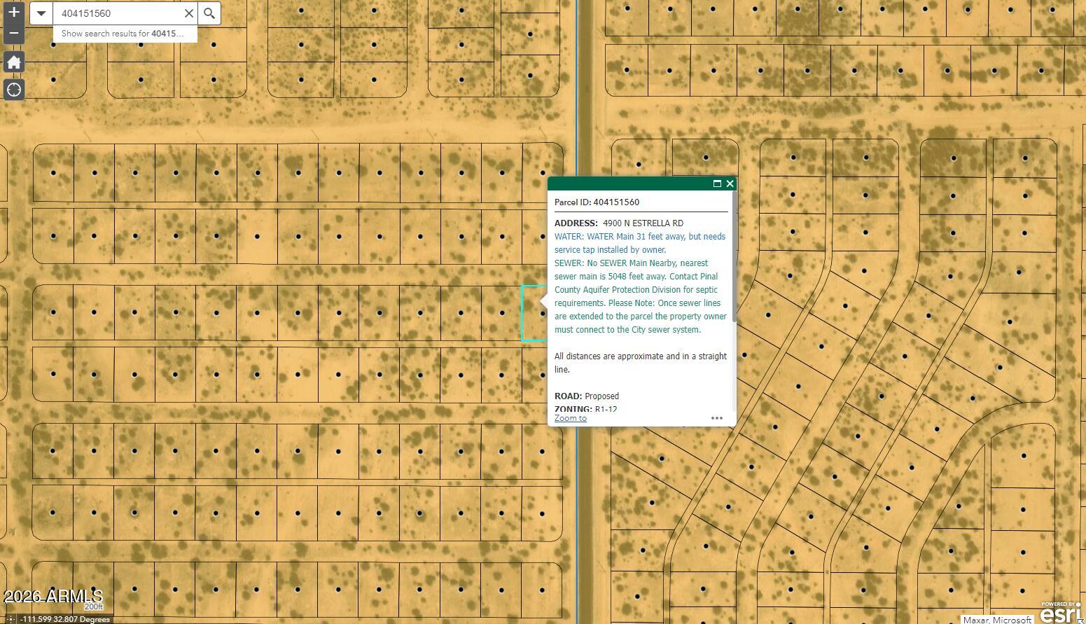 TOLTEC/ARIZONA VALLEY UNIT SEVENTEEN - Land