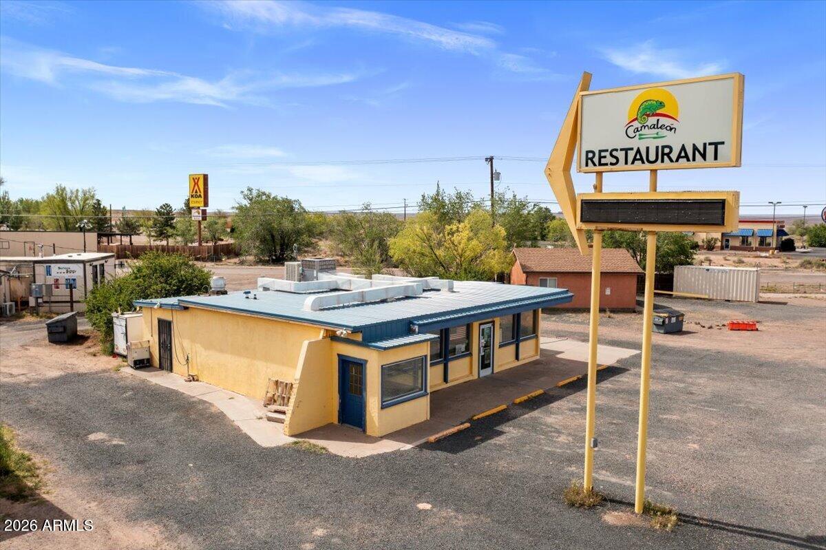 Established restaurant opportunity located on historic Route 66 in Holbrook, Arizona. Cameleon Cafe is a well-known
local diner offering consistent traffic from both local clientele and Route 66 travelers. The sale includes all existing kitchen equipment, furnishings, and recipes, providing a true turnkey opportunity for an owner-operator or investor looking to step into an operational business. The current owner is willing to provide a walkthrough and training period to help transition operations and share insight into the menu, systems, and day-to-day processes. The property features ample on-site parking, easy access, and strong visibility along a highly traveled corridor. The location benefits from steady drive-by traffic and tourism associated with Route 66 and nearby attractions. This is a great opportunity for someone looking to continue an established concept or bring their own vision to a proven
location. Additional details available upon request.