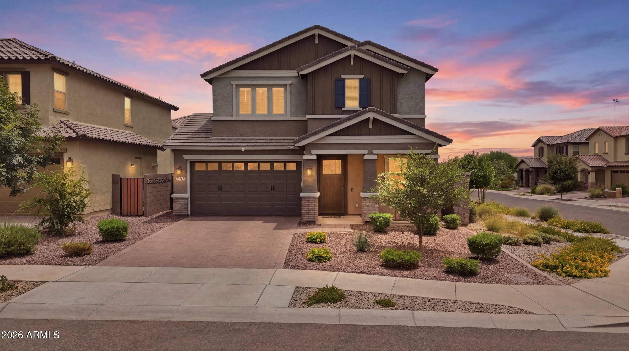 NO NEED WAIT to build when you can purchase this BEAUTIFUL HOME on a PREMIUM CORNER LOT*This HIGHLY DESIRABLE ESCALANTE location offers PICKLEBALL, PARKS, PLAY AREAS, and both LAP POOL and SPLASH POOL sections for GREAT FUN and ENTERTAINMENT*FANTASTIC FLOOR PLAN includes BED and FULL BATH downstairs and a LOFT upstairs*Your  GOURMET KITCHEN includes GAS COOKTOP, wall oven, SHAKER CABINETS, island, QUARTZ COUNTERS, WALK-IN PANTRY, and breakfast bar*NICE FLOW of NATURAL LIGHT from the extended ATRIUM DOOR*Interior 8-FOOT DOORS throughout*ENERGY STAR EFFICIENCY*You will APPRECIATE the premium CORNER LOT*CLOSE TO SHOPPING, RESTAURANTS, FREEWAYS, but still tucked away in this COMMUNITY*This is a place you will want to call HOME