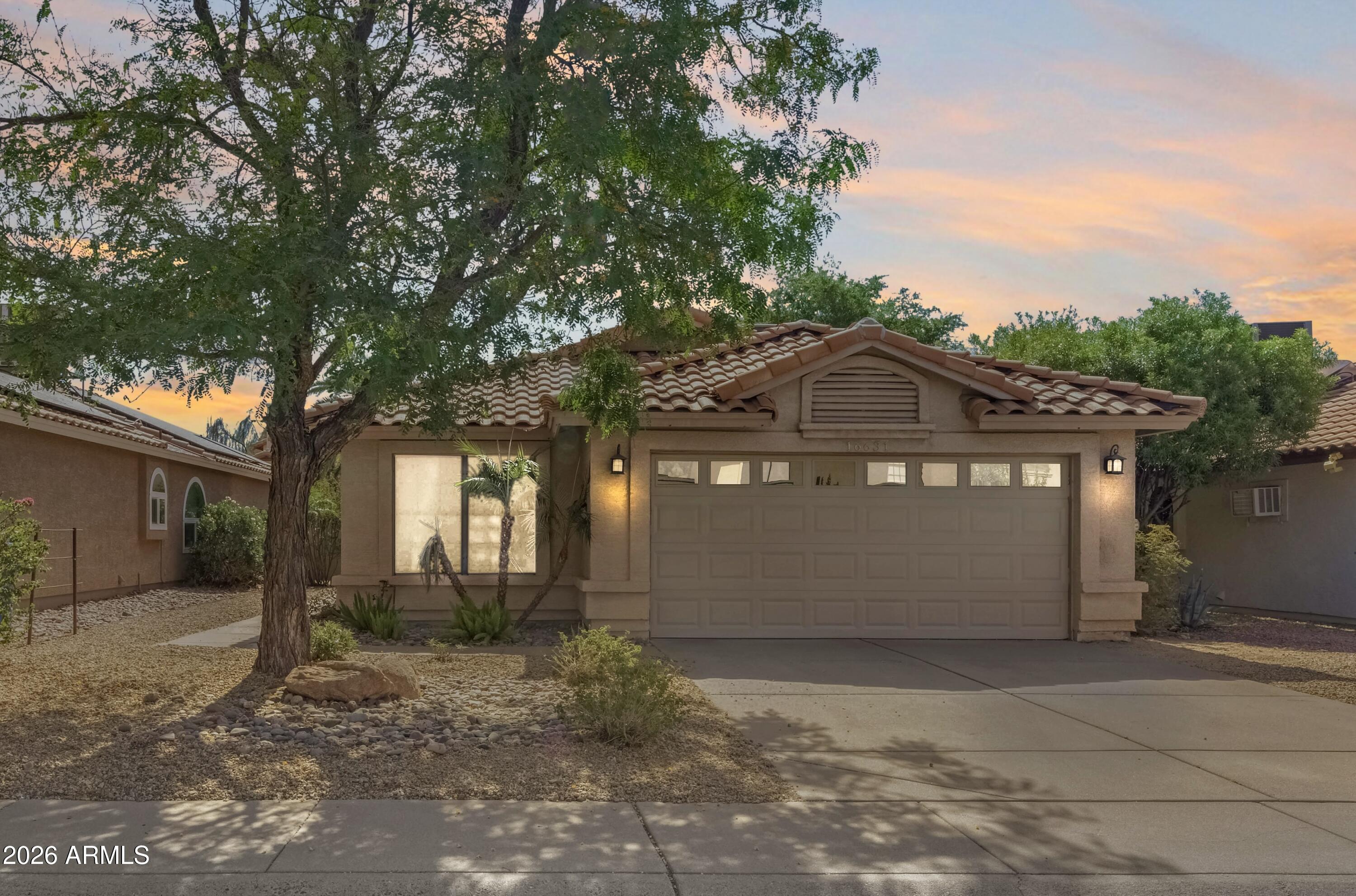 The place you need at the price that doesn't exist in 85254. As of placing this home on the market, it's the lowest priced one in the zip code. The open plan uses great efficiency to maximize living with a lighter footprint. The main living/great room lives large with tile floors and a vaulted ceiling. The dining area is immediately adjacent to the quartz and stainless steel kitchen. The bedrooms are split with the master at the East end of the home having views of the backyard. The master bath and closet are quite spacious provided the square footage of the home. The other two bedrooms are nice sized and all the bathrooms have had some nice updates. Once you get to the backyard it's all about a refreshing pool w/ waterfall and easy maintenance. Bring the drinks and a swimsuit.Welcome home