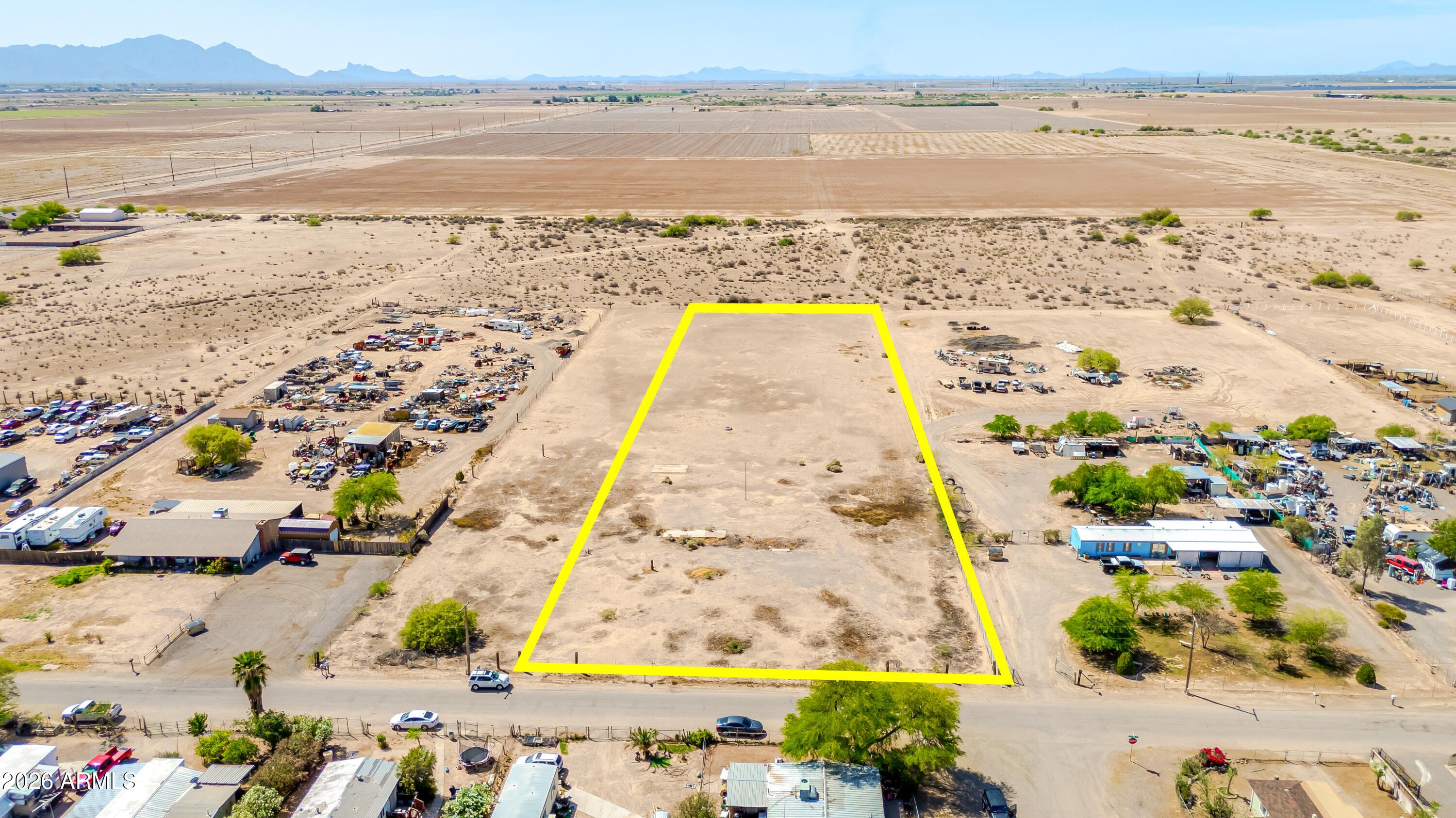Two parcels in Pinal County with mountain views, totaling approximately 3.8 acres. Parcel 1 (APN 401-67-006B) is approximately 2.8 acres, and Parcel 2 (APN 401-67-006D) is approximately 1.0 acres. The parcels can be purchased together or separately, providing flexibility for building, investing, or holding for the future.

Both parcels are located within Electrical District No. 2 (ED2), with power available nearby (buyer to verify connection details and costs). Offers privacy and open desert space, no HOA, with convenient access to local roads.