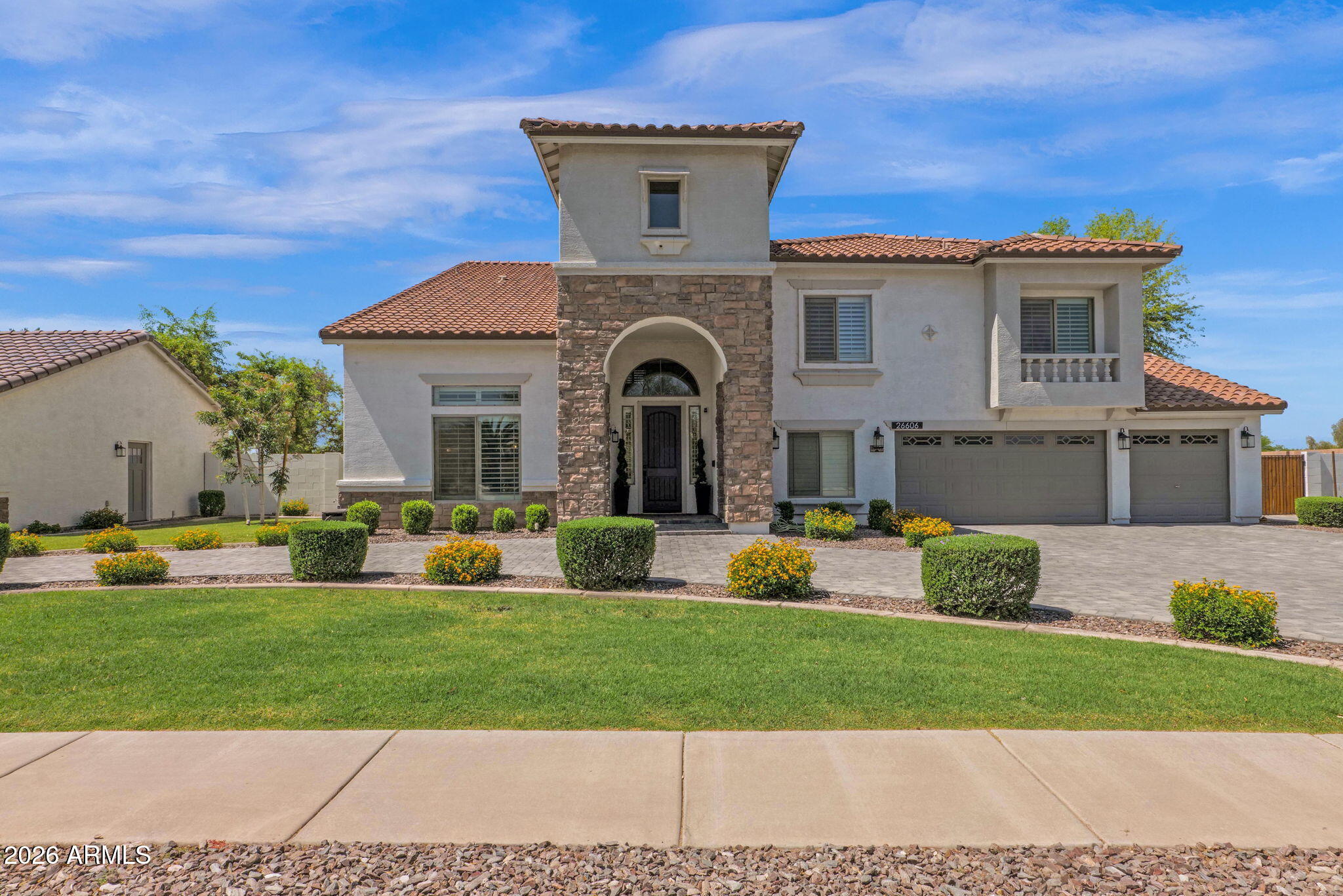 Stunning fully remodeled estate on an oversized half-acre lot in the highly desirable San Tan Vista community of South Chandler! Ideally situated bordering a greenbelt on two sides with no neighbors to the north or west, this home offers exceptional privacy and direct access to miles of scenic walking paths along the Paseo Trail. This expansive home features 5 bedrooms, 3.5 bathrooms, a dedicated home office with its own climate control, two large bonus rooms, a guest suite, and a 650 SF finished basement with natural light. The interior has been completely reimagined and remodeled from top to bottom with high-quality finishes throughout, Featuring calacatta quatz countertops, new flooring, carpet, paint, a fully updated gourmet kitchen with high end appliances Step outside to a newly redesigned front landscape featuring a circular paved driveway for added convenience and curb appeal, along with a brand-new boat garage, perfect for storing your toys. The expansive backyard offers lush irrigated grass, mature trees, and direct access to a massive adjacent playing field, creating a rare indoor-outdoor lifestyle opportunity and blank canvas of possibilities!

This is a one-of-a-kind property combining size, location, privacy, and a complete modern renovation is ready for its next owner to move right in and enjoy.