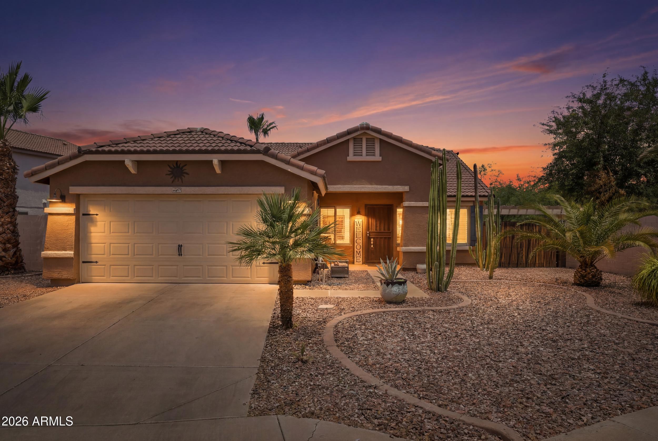 Welcome home to this beautifully maintained property, perfectly situated on a desirable corner lot backing to a greenbelt.

Step outside to your own private oasis featuring a sparkling pool, cascading waterfall, and lush tropical-inspired landscaping, creating the perfect setting for relaxing, entertaining, or soaking up Arizona's beautiful weather year-round.

Thoughtfully updated with substantial upgrades and improvements throughout, this move-in ready home reflects true pride of ownership. Whether you're looking for a full-time residence or a seasonal retreat, this move-in ready home checks all the boxes. Lovingly cared for and meticulously maintained, it also offers the option to be purchased fully furnished, making your move effortless. Located near highly rated schools.