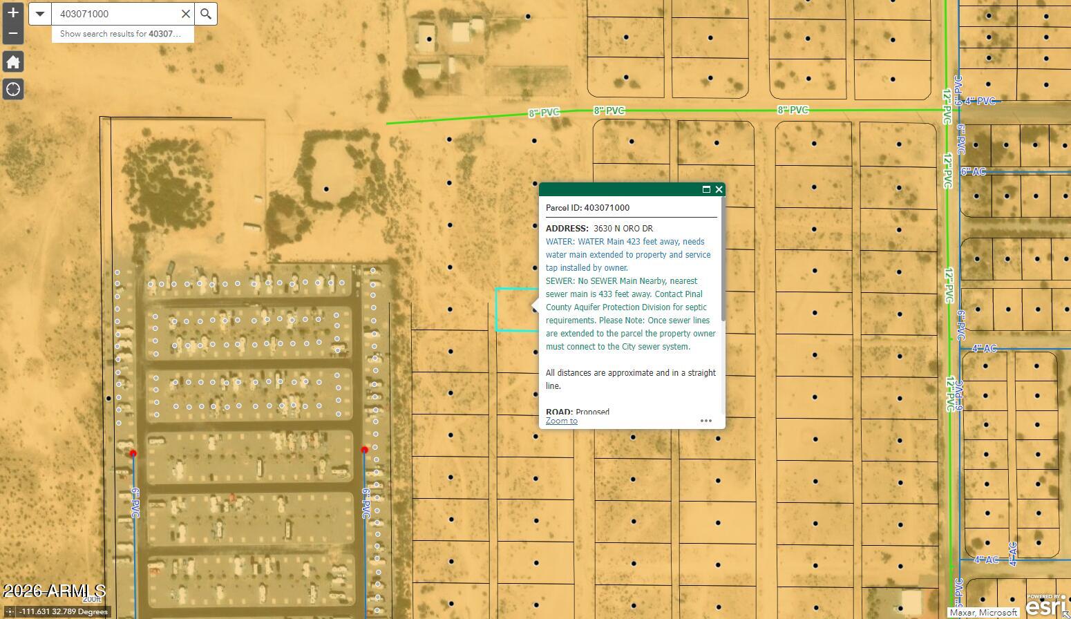 TOLTEC/ARIZONA VALLEY UNIT TWENTY EIGHT - Land