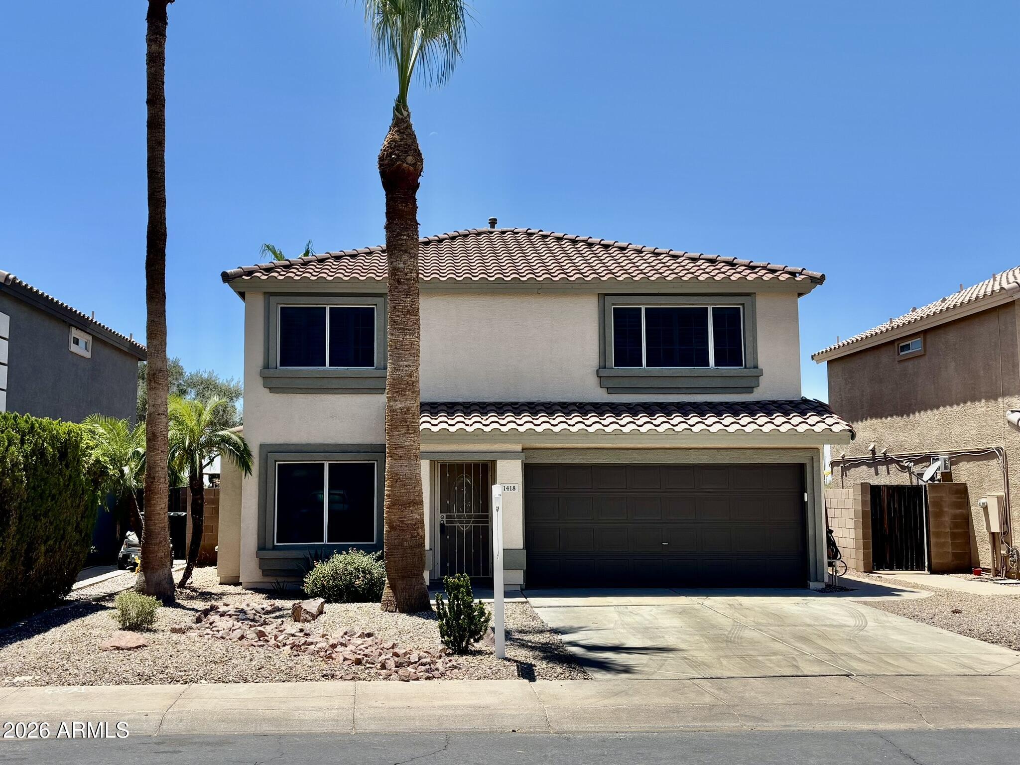 RECENTLY UPDATED! New paint, flooring, pool pump, HVAC, mini-split in the Garage, and water softener! Super clean and well maintained! AMAZING BACKYARD with BEAUTIFUL POOL, landscaping, and painted stucco walls. Great location on a CUL-DE-SAC with no neighbors behind and BEAUTIFUL SUNSETS!