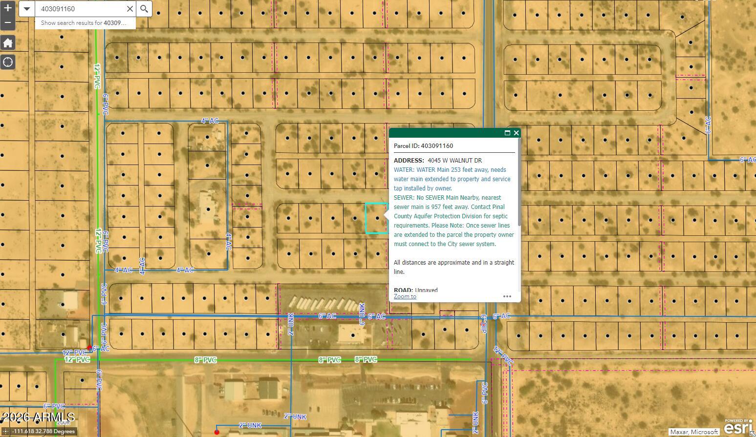 TOLTEC/ARIZONA VALLEY UNIT SIX - Land