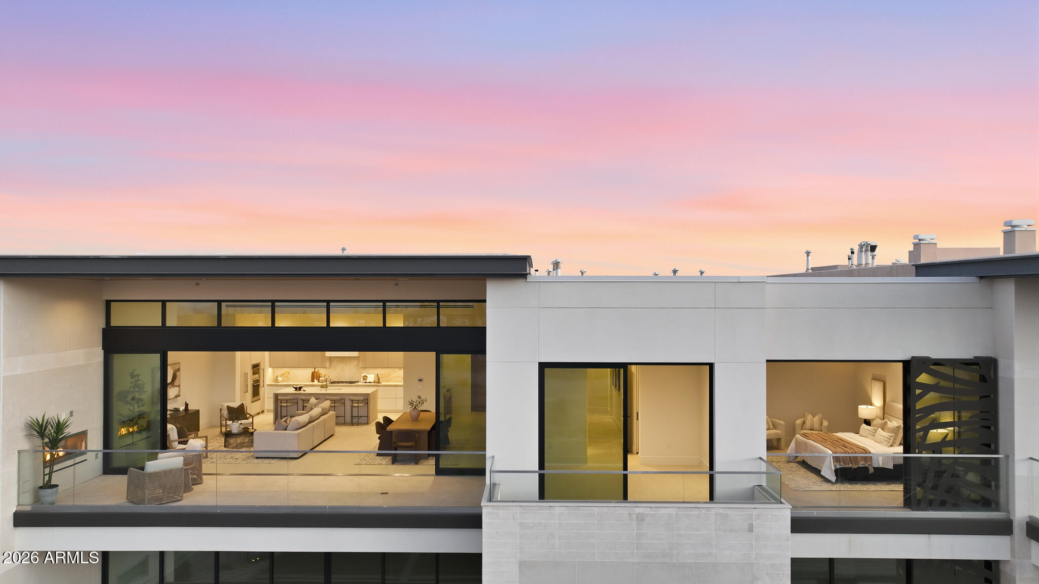 Step inside Unit 3013 and immediately be met with dramatic floor-to-ceiling windows framing sweeping Arizona mountain views and filling the villa with natural light. This rare top-floor villa at The Ritz-Carlton Residences, Paradise Valley offers elevated luxury living with expansive ceilings, refined designer finishes, and a north-facing covered patio with breathtaking views of the McDowell Mountains, Mummy Mountain, and surrounding cityscape. Perfectly positioned for privacy and prestige, the residence overlooks the highly anticipated Palmeraie, a $2 billion luxury development expected to feature premier shopping, dining, and lifestyle experiences.

Designed for effortless indoor-outdoor living, the open-concept great room flows seamlessly to the patio, creating an expansive feel ideal for entertaining or relaxing while enjoying Arizona's iconic mountain views. The chef's kitchen features Wolf appliances, a Sub-Zero refrigerator, custom cabinetry, and no-expense-spared kitchen and bath finishes throughout. The primary suite offers a spa-inspired retreat with exquisite stone details, including a statement stone bathtub.

Privacy defines this residence, from its desirable top-floor positioning to its secure, resort-style setting within one of the Valley's most exclusive enclaves. The patio extends the living space with a gas fireplace, creating the perfect private setting for morning coffee, evening sunsets, and year-round Arizona living. Ideal as a full-time residence, seasonal retreat, or lock-and-leave luxury getaway, this villa offers refined, low-maintenance living.

Residents enjoy the legendary Ritz-Carlton lifestyle, including 24-hour concierge services, 24-hour guarded gate access, a junior Olympic-sized pool, world-class fitness center, elegant clubhouse, and resort-style amenities. This villa also includes two secure underground parking spaces and a temperature-controlled private storage unit.

A rare combination of privacy, service, security, views, and walkable luxury, Unit 3013 offers an exceptional opportunity to own within The Ritz-Carlton Residences, Paradise Valley.