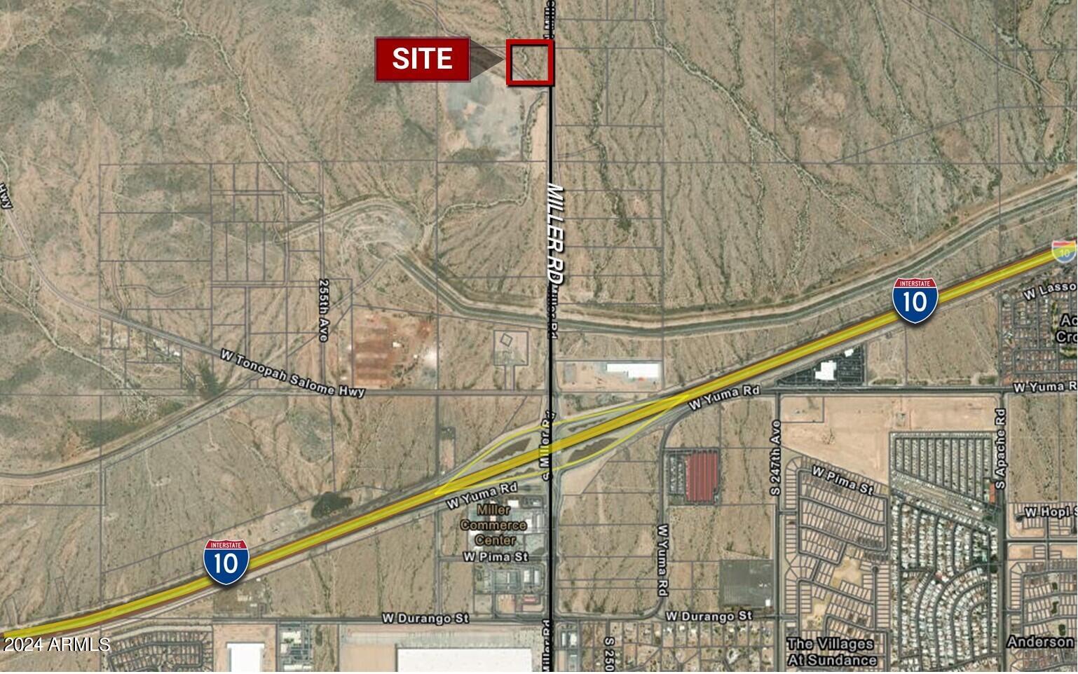 Immediate access off of I-10 from the Miller Road traffic interchange.  * Buckeye has been the fastest growing city for the past decade       with a current population of 120,000. Visit    growbuckeye for population and demographics. * Abundant labor force. * Easy access to Southern California via I-10.