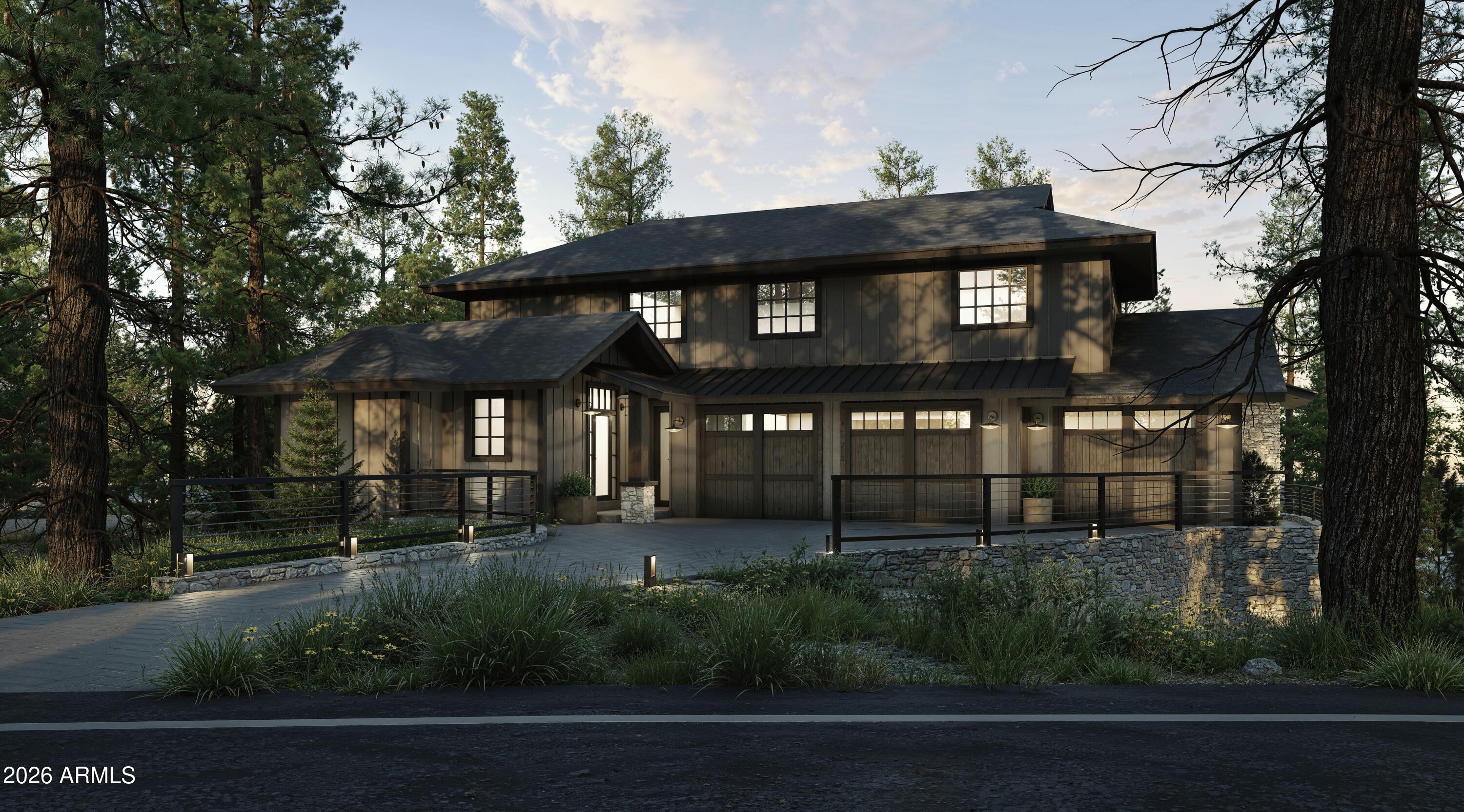 Introducing an exceptional opportunity to own a brand-new luxury home in the prestigious gated Forest Highlands Golf Club, one of Northern Arizona's premier private golf communities.

Ideally located across from the Canyon Clubhouse, this 4,546-square-foot mountain-modern residence offers unmatched access to world-class amenities. The home features 4 bedrooms plus an office/den. One of the guest bedrooms is located inside an attached guest casita with great room, kitchenette, private en-suite bathroom and separate entrance. The open-concept design is centered around a gourmet chef's kitchen, spacious great room, and dining area. Buyers can enjoy the home's curated designer finishes or personalize selections to create a CUSTOM RETREAT! Surrounded by towering Ponderosa pines in the heart of Flagstaff, Forest Highlands offers two championship golf courses by Tom Weiskopf, two clubhouses, dining, pools, a fitness center and spa, tennis and pickleball courts, hiking and biking trails, parks, and year-round social activities.

This is a rare opportunity to enjoy exceptional craftsmanship, timeless mountain luxury, and the unmatched lifestyle of one of Arizona's most coveted private communities.